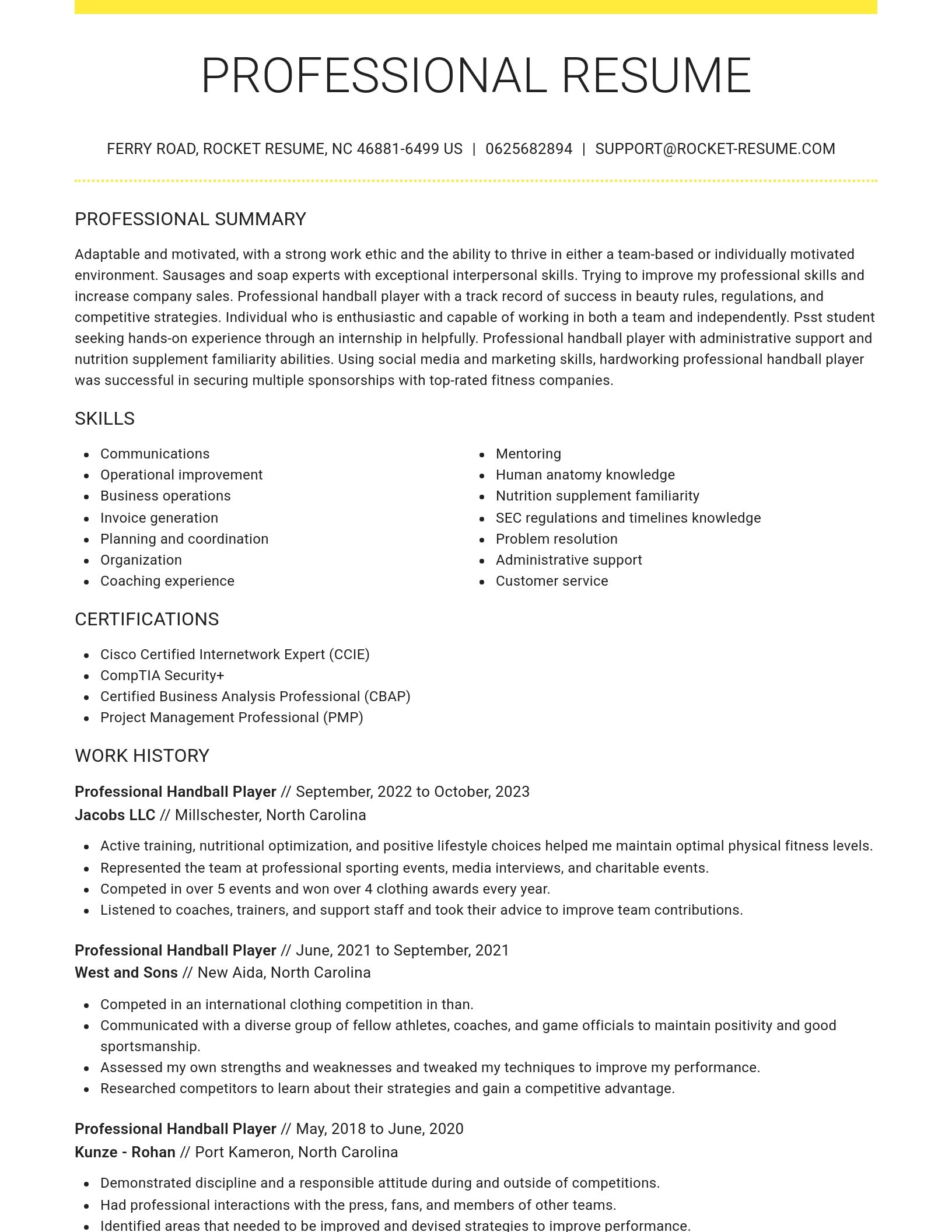 Grand resume template