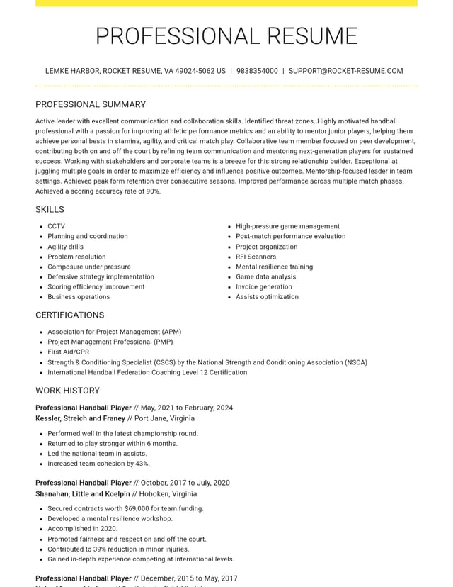 Grand resume template