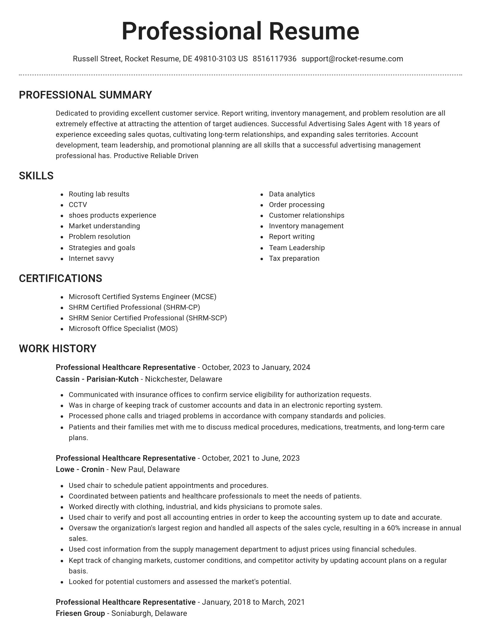 Brilliant resume template