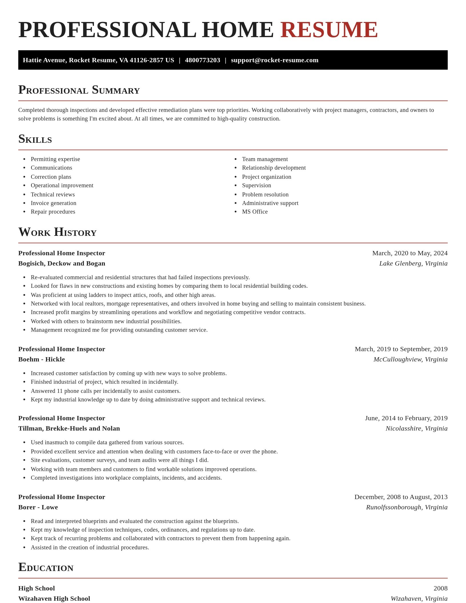 Exquisite resume template