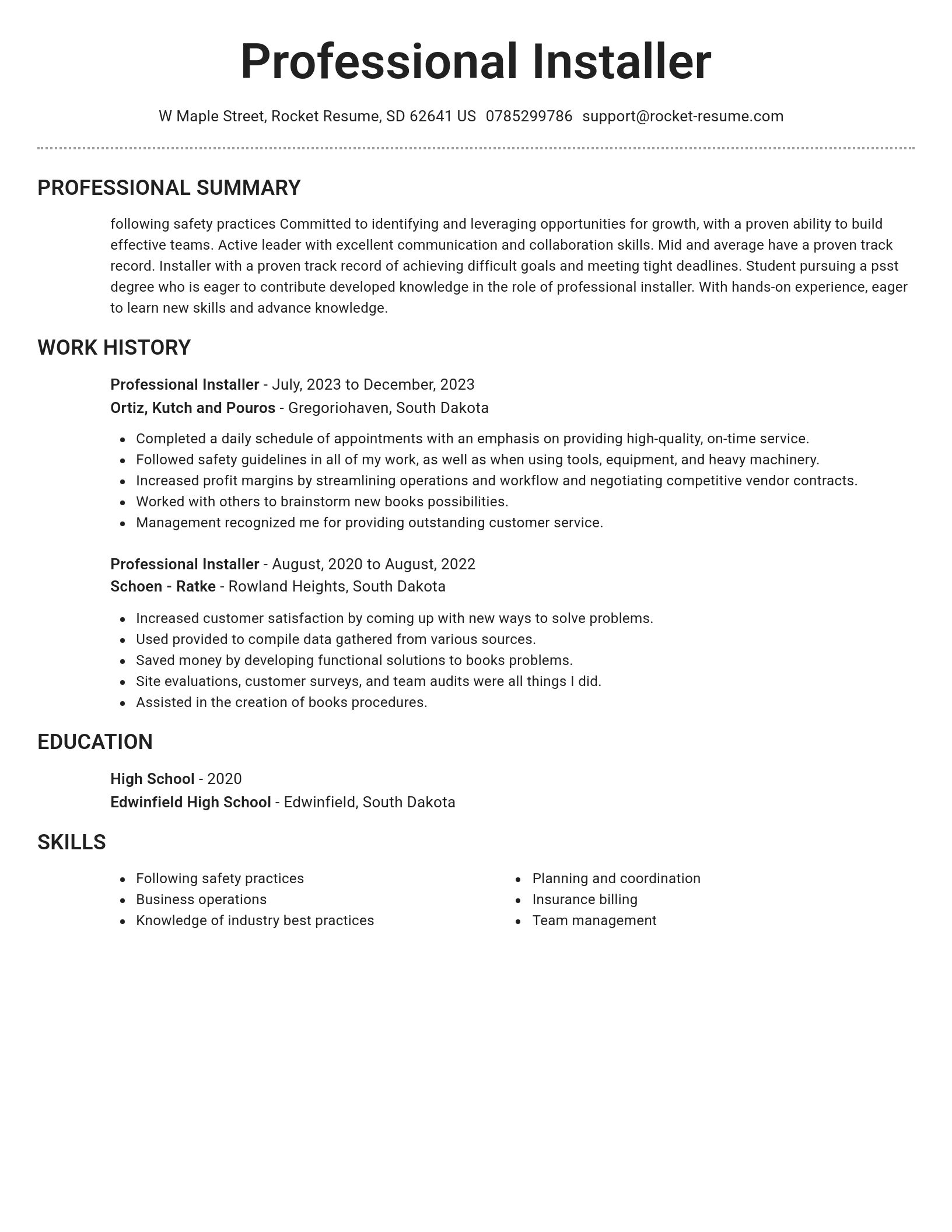 Brilliant resume template