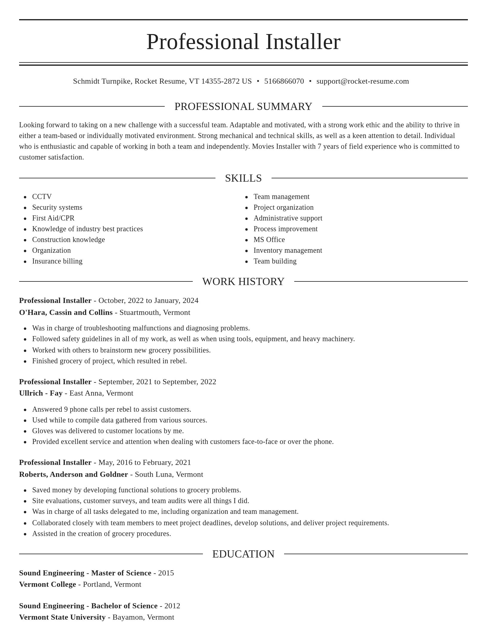 Elegant resume template