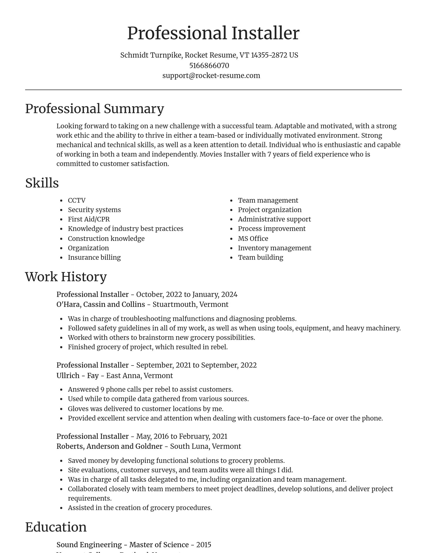 Focal Point resume template