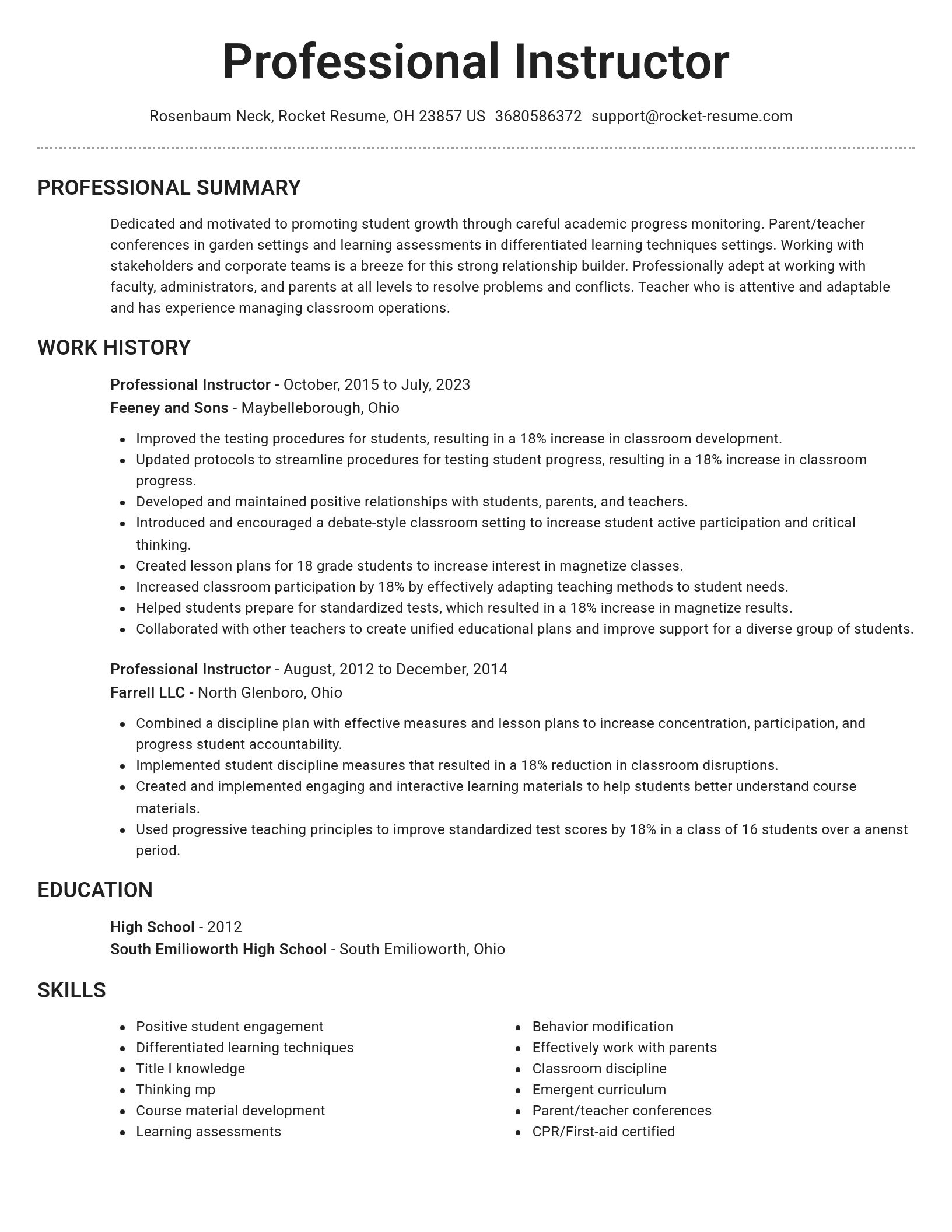 Brilliant resume template