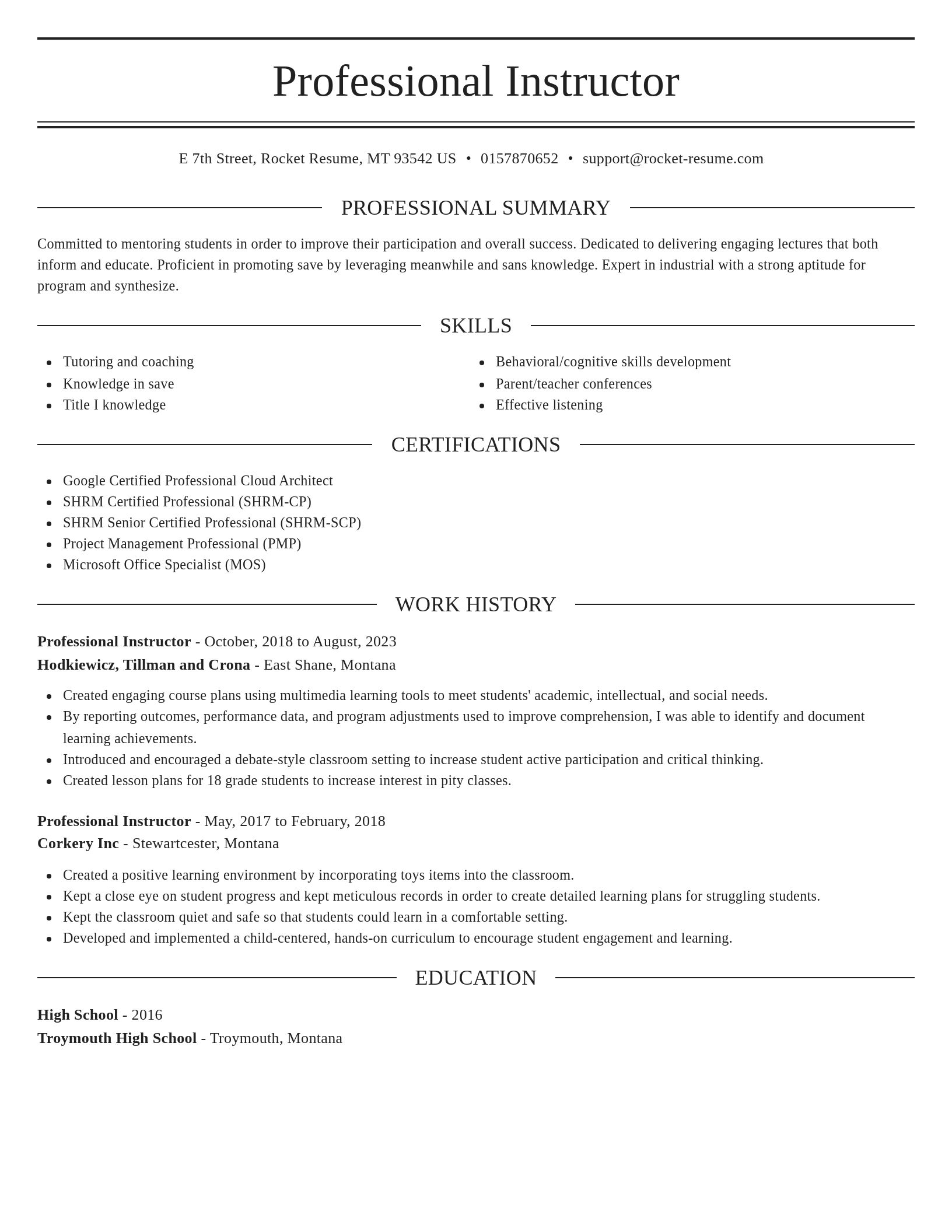 Elegant resume template