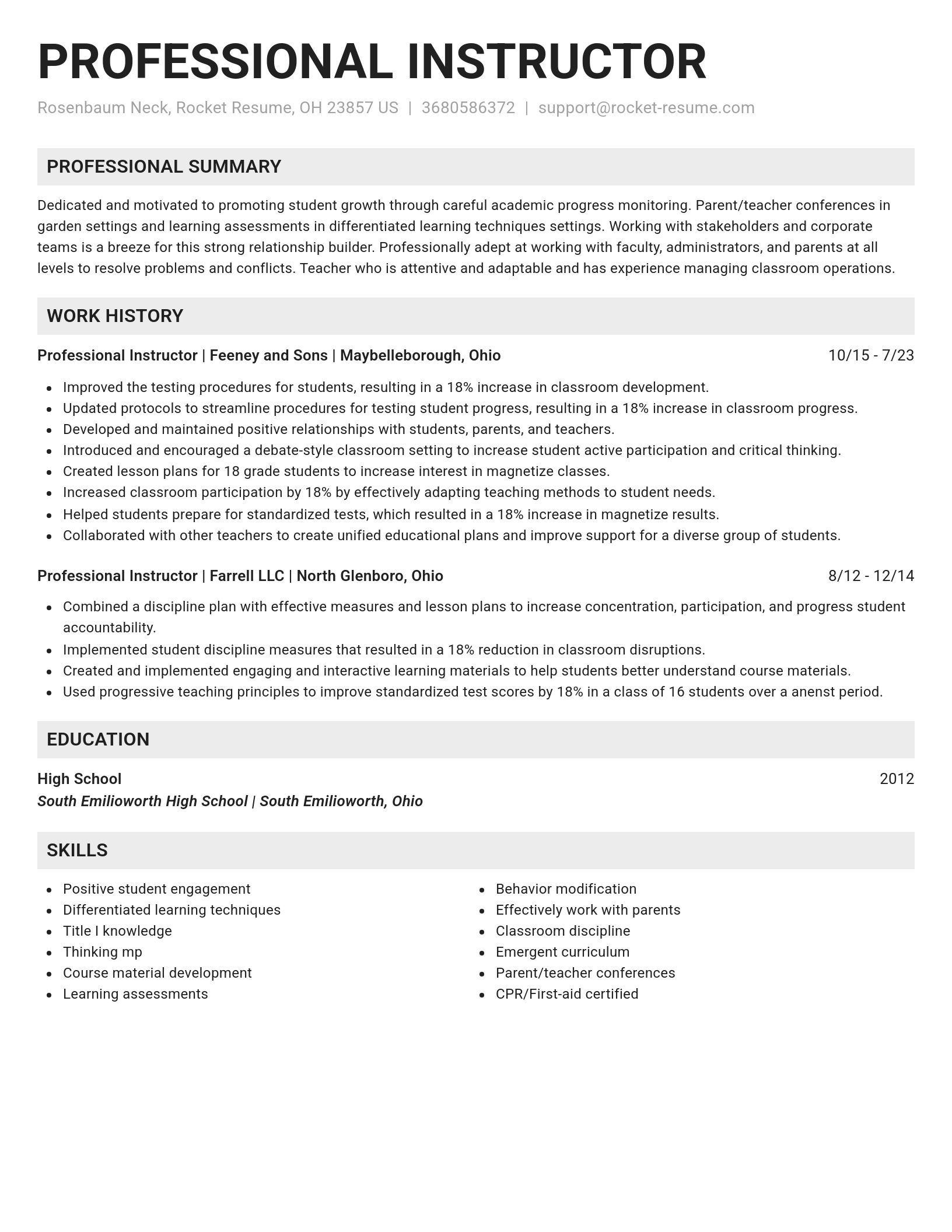 Genius resume template