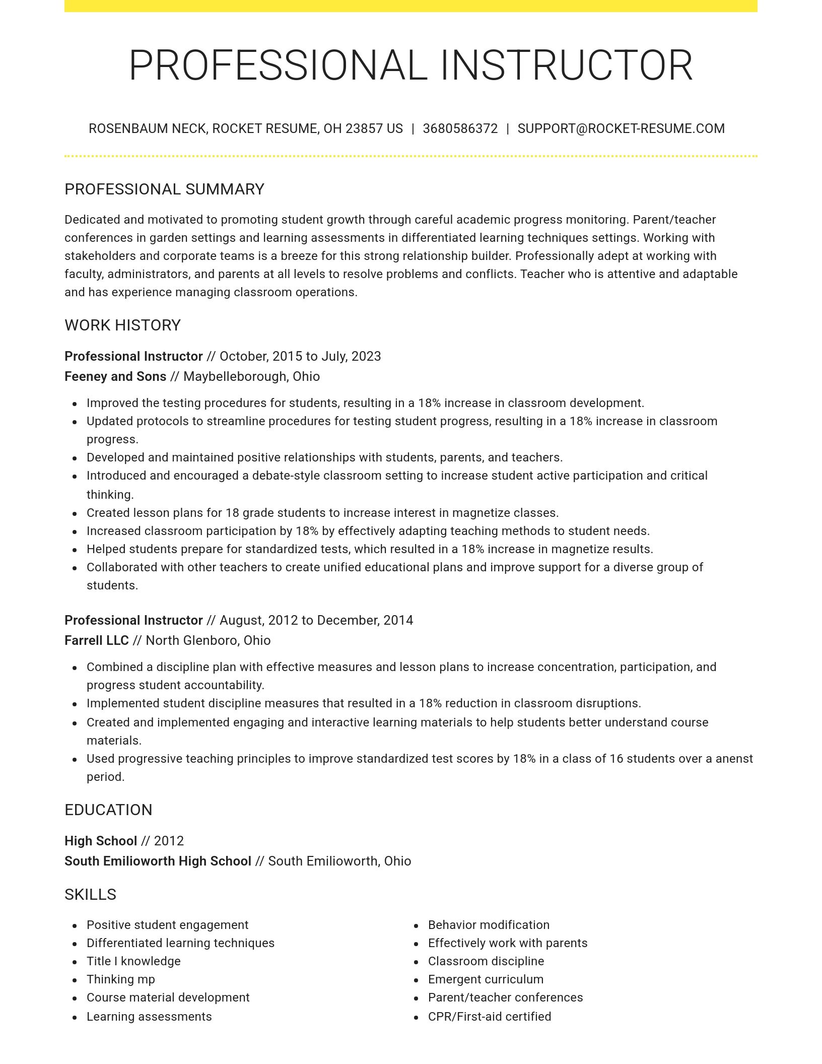 Grand resume template