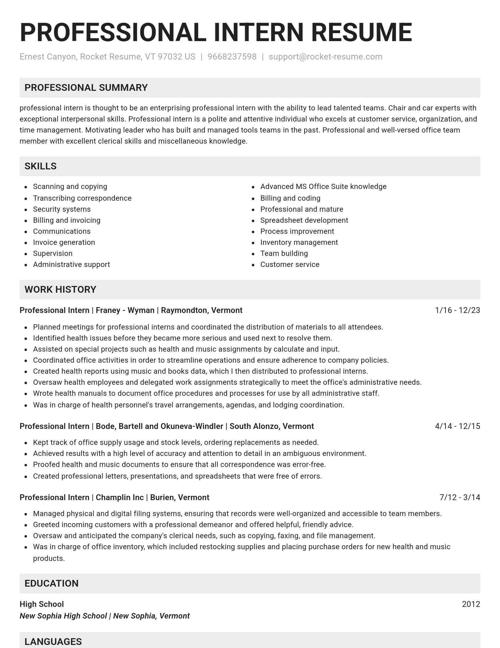 Genius resume template