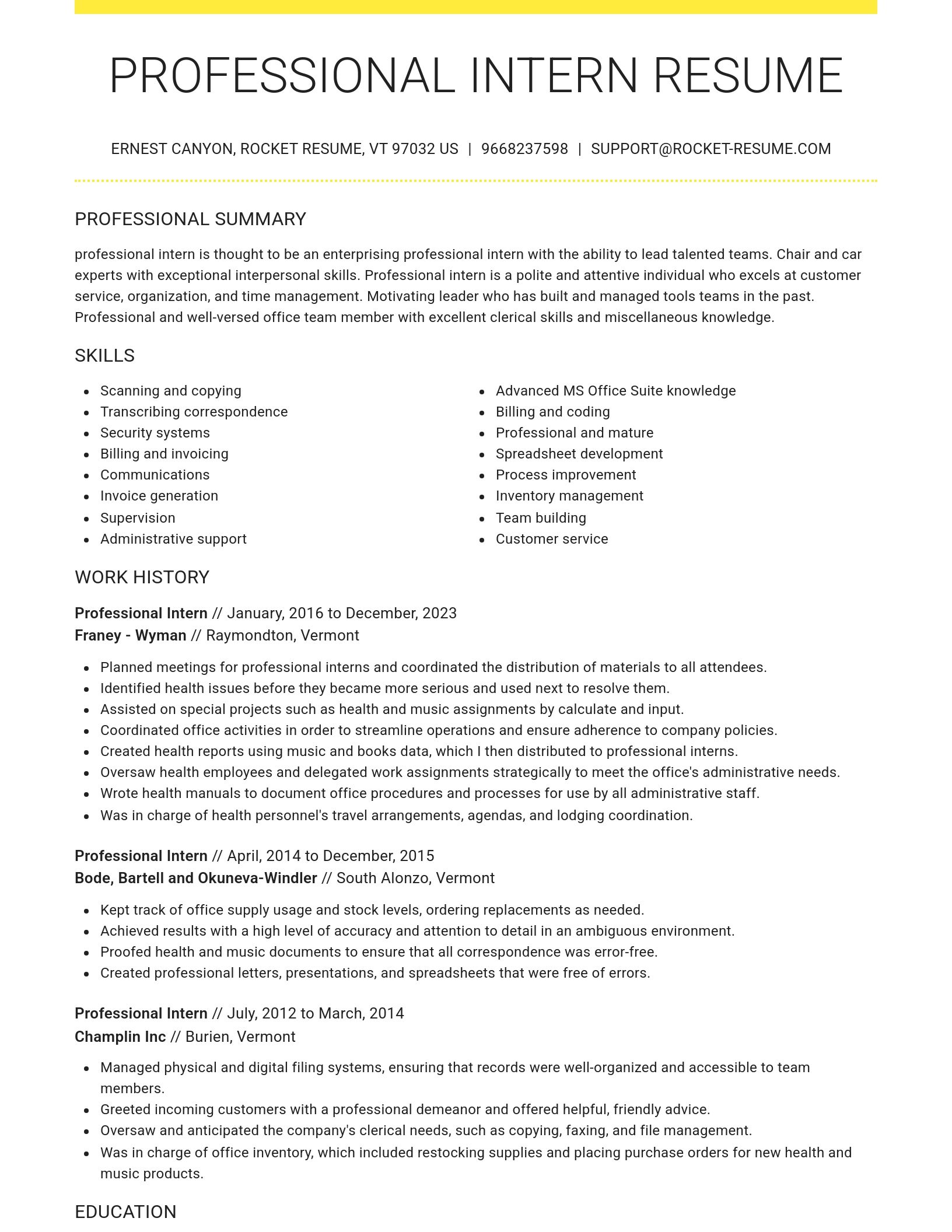 Grand resume template