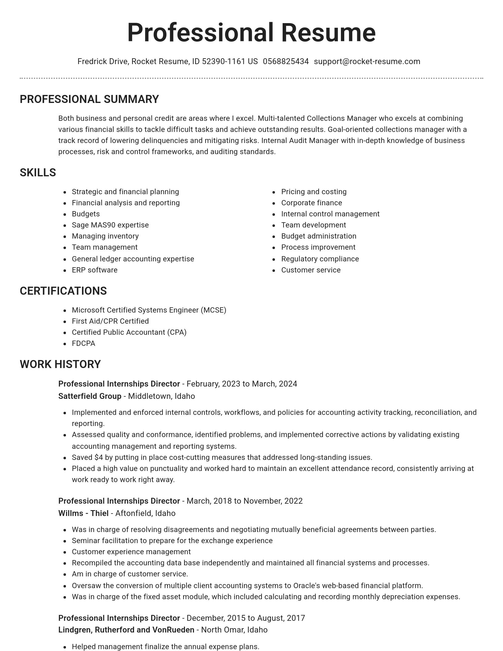 Brilliant resume template