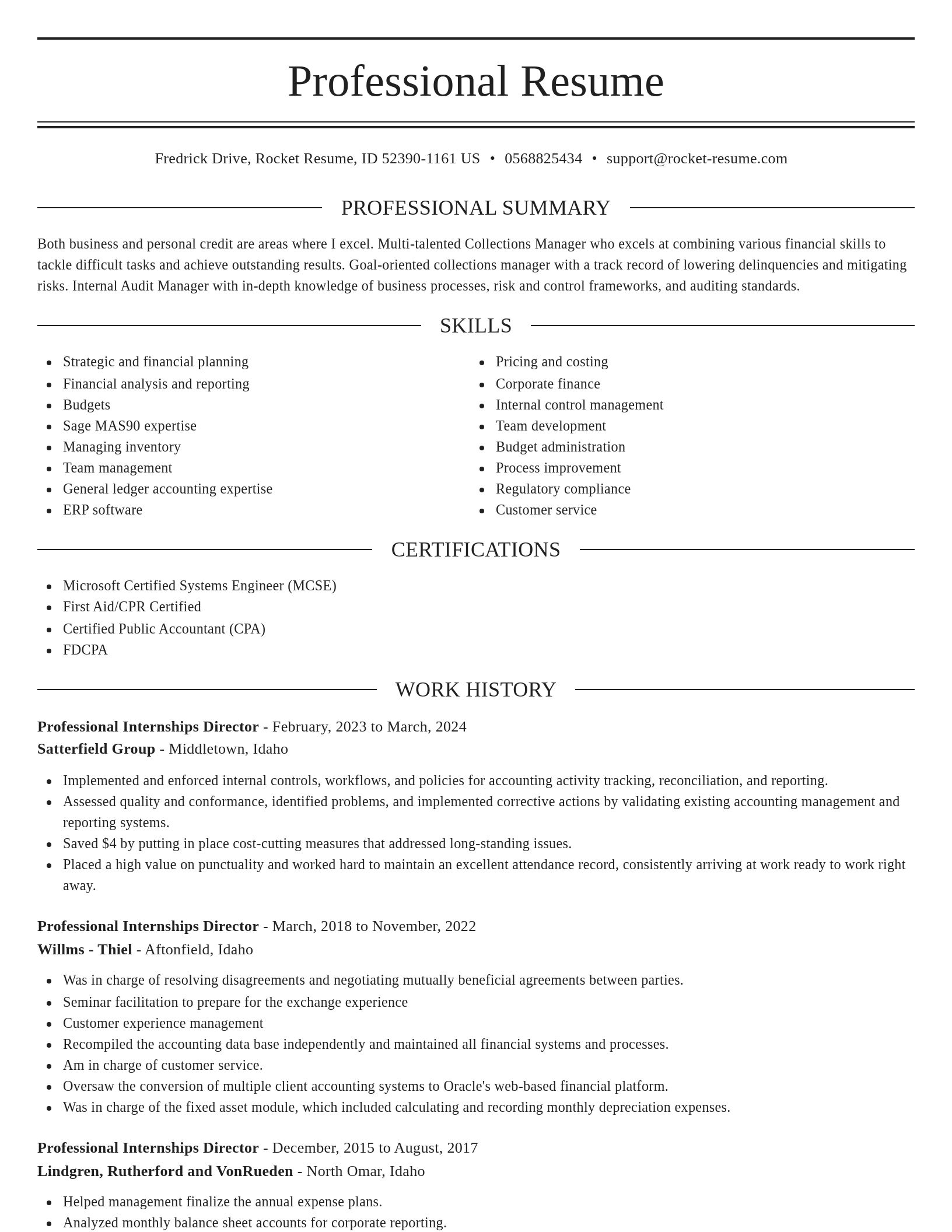 Elegant resume template