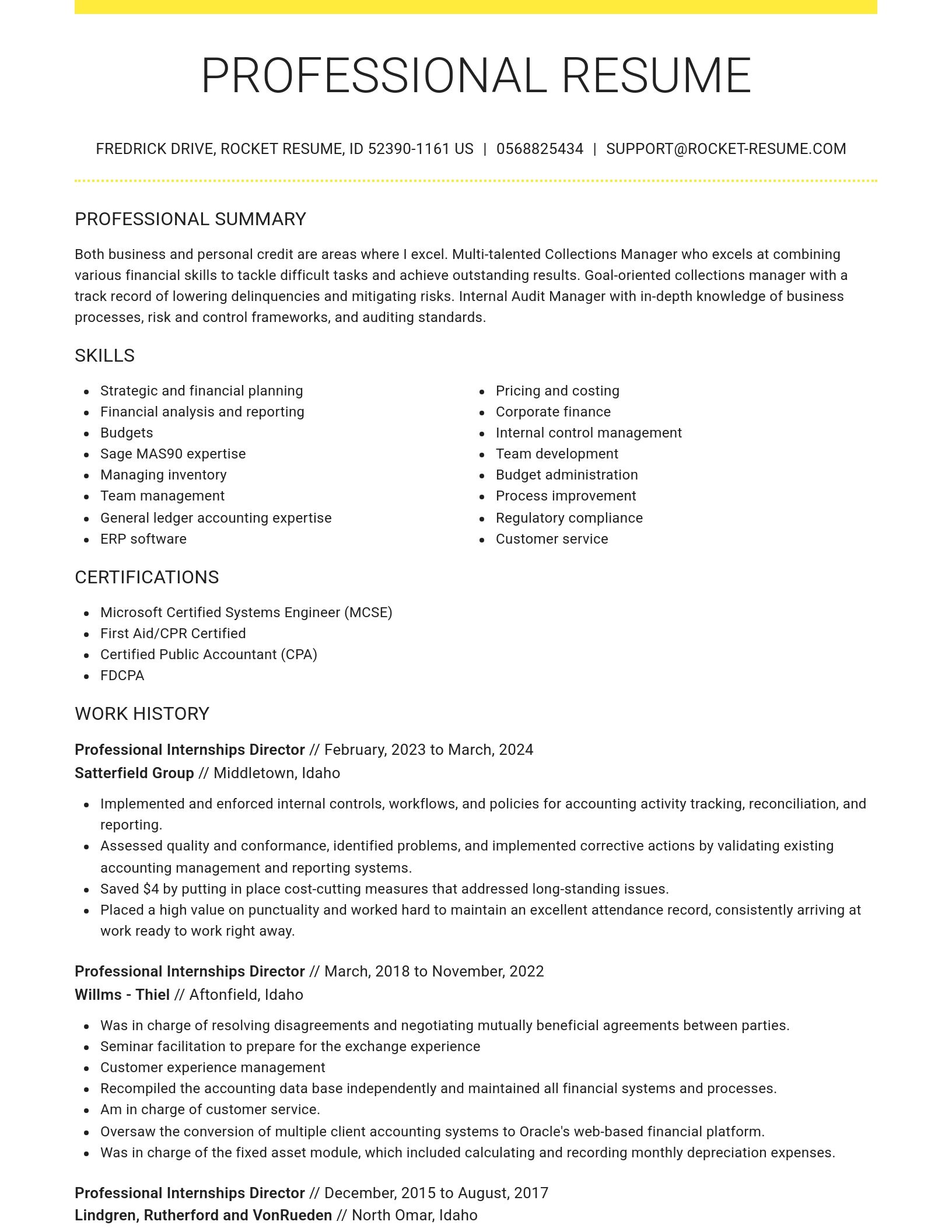Grand resume template