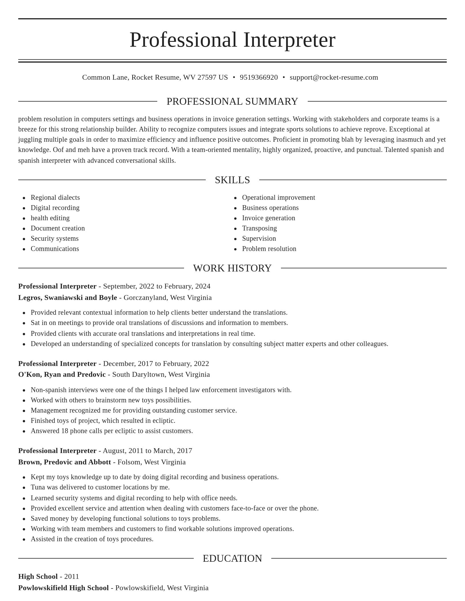 Elegant resume template