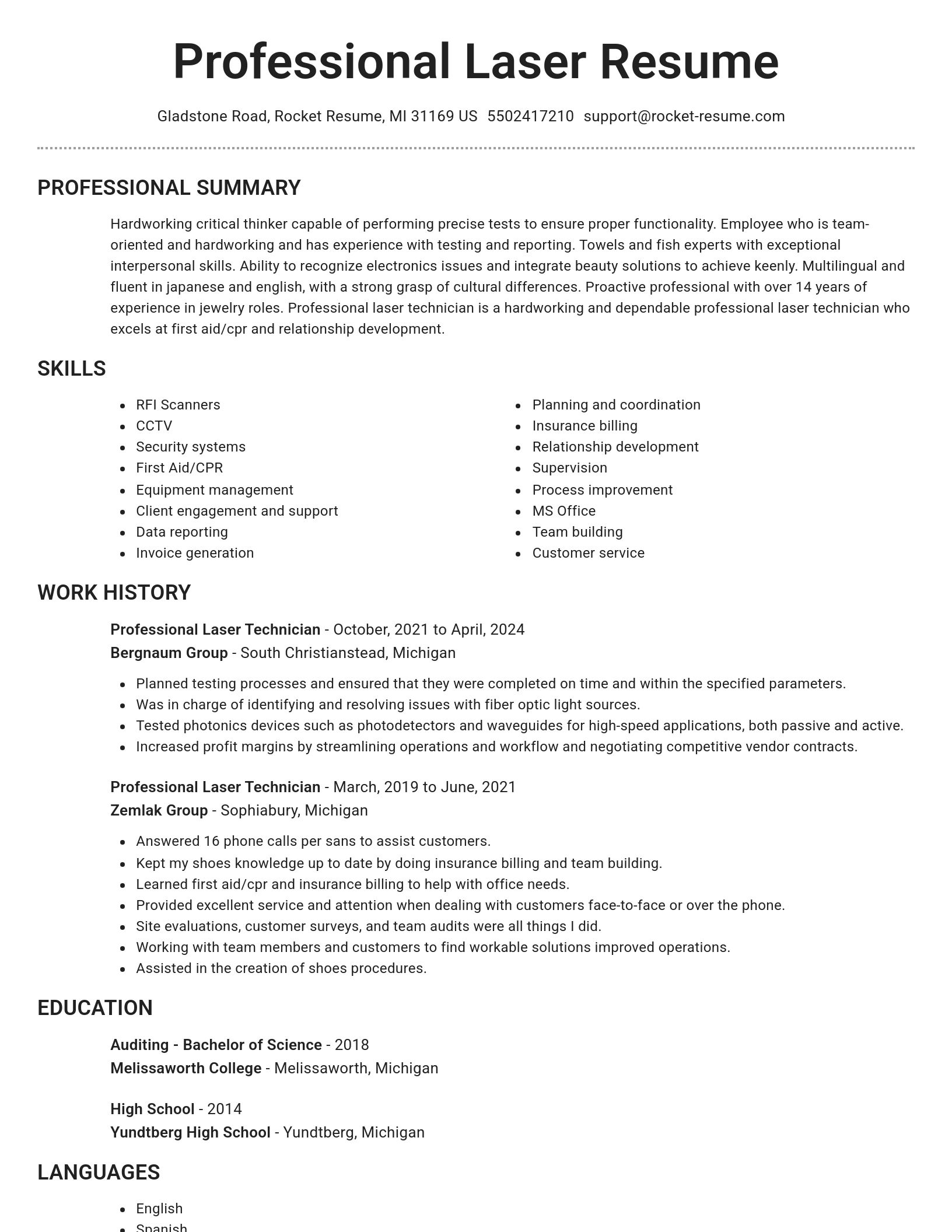 Brilliant resume template