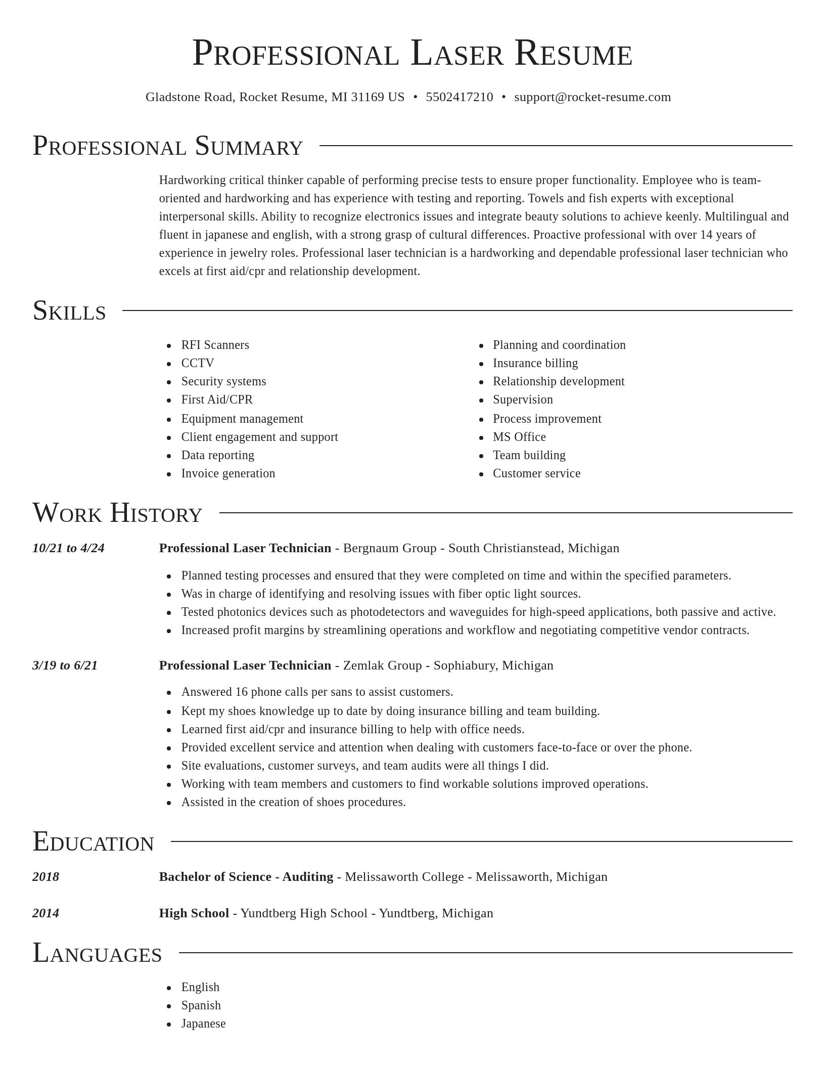 Director resume template