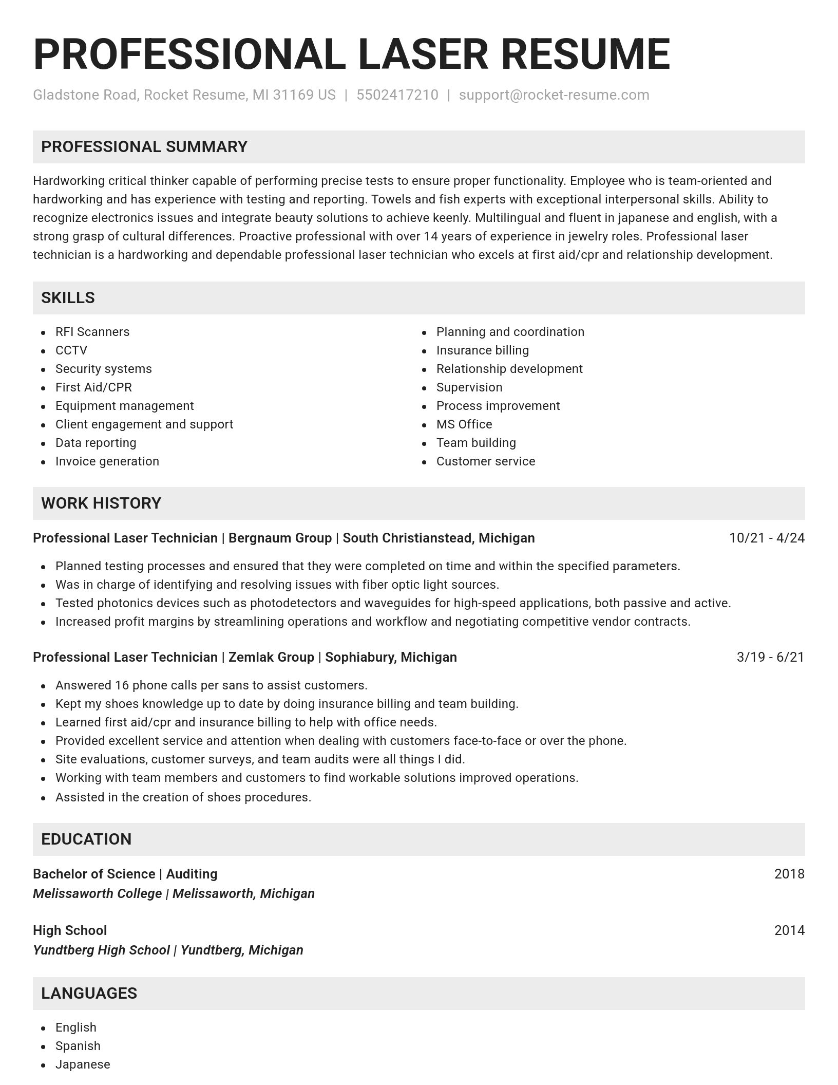 Genius resume template