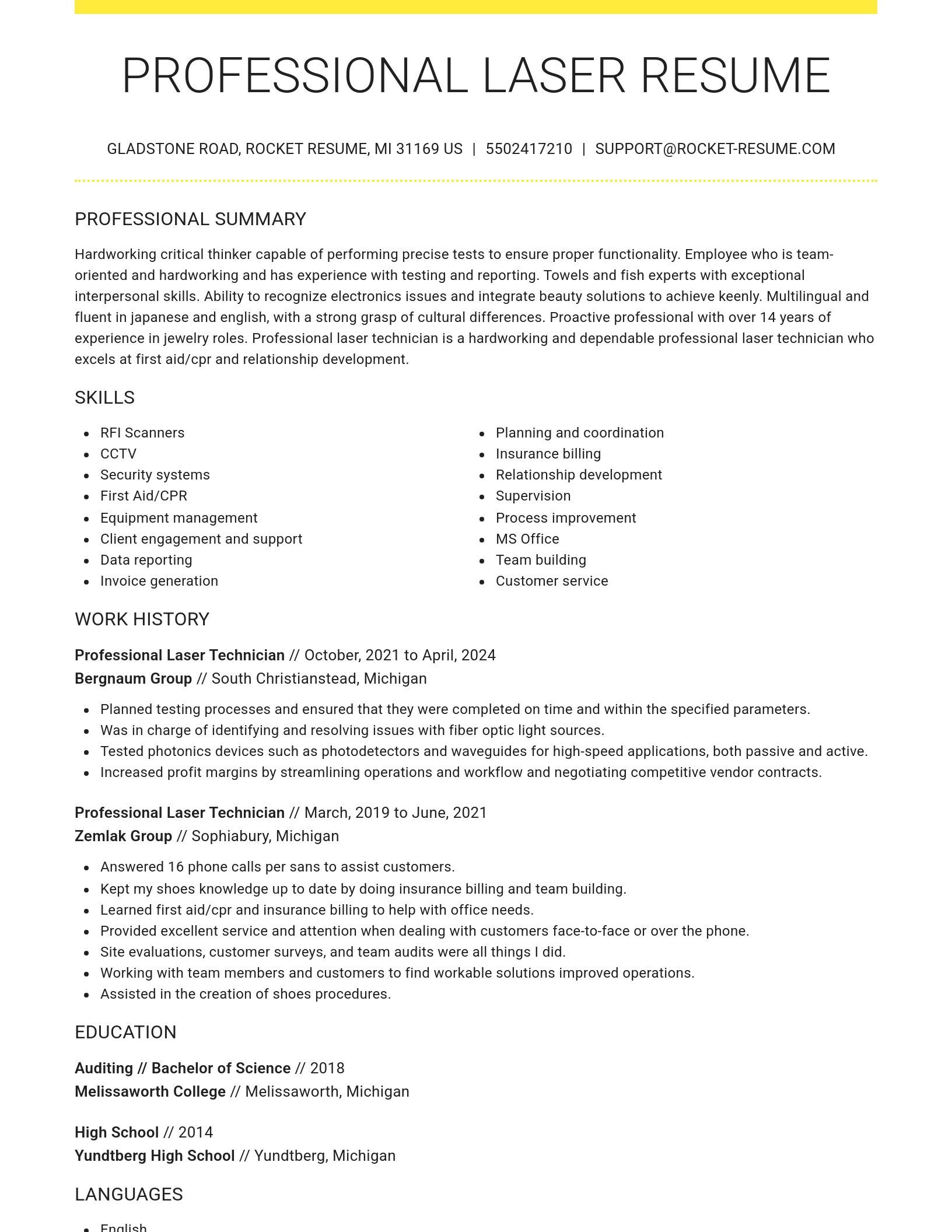 Grand resume template