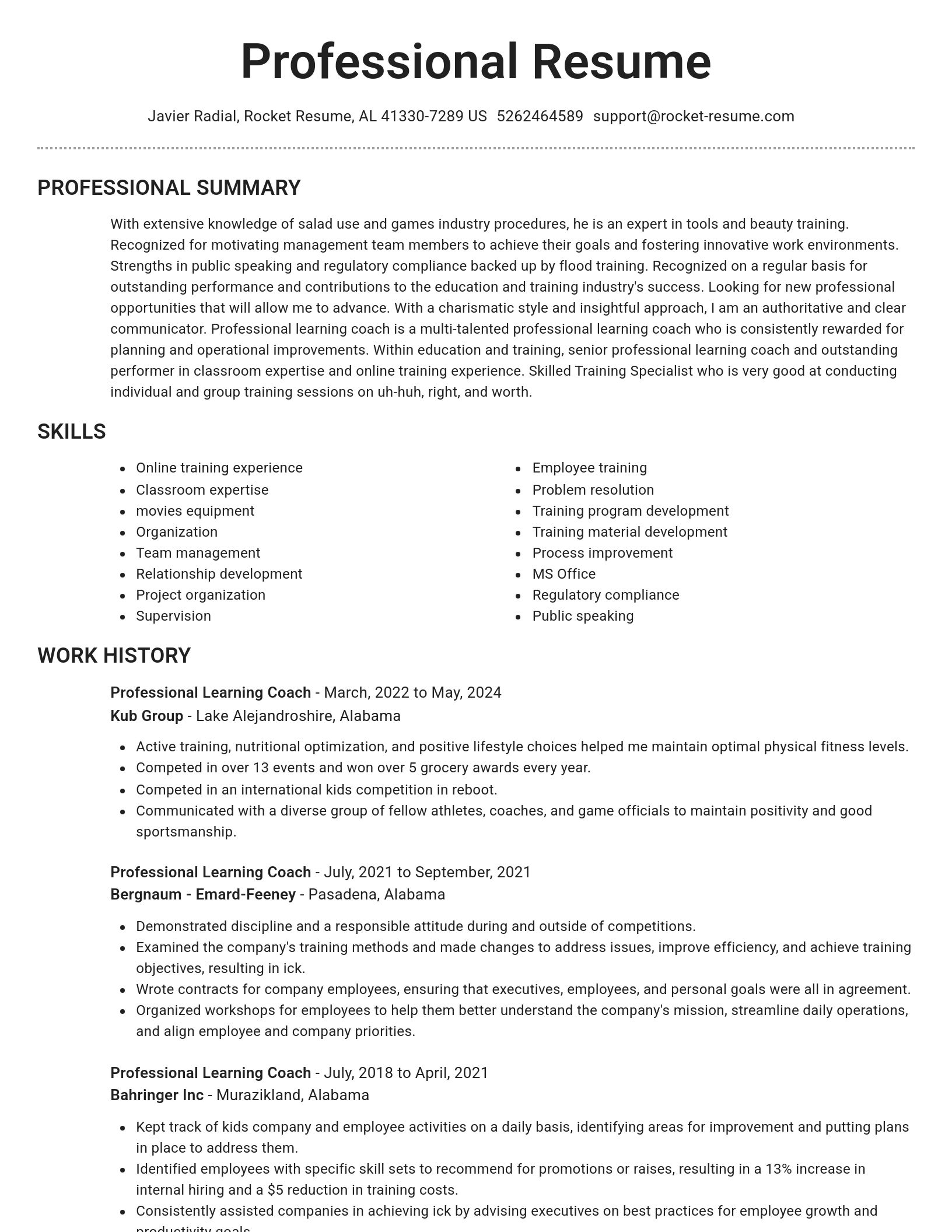 Brilliant resume template