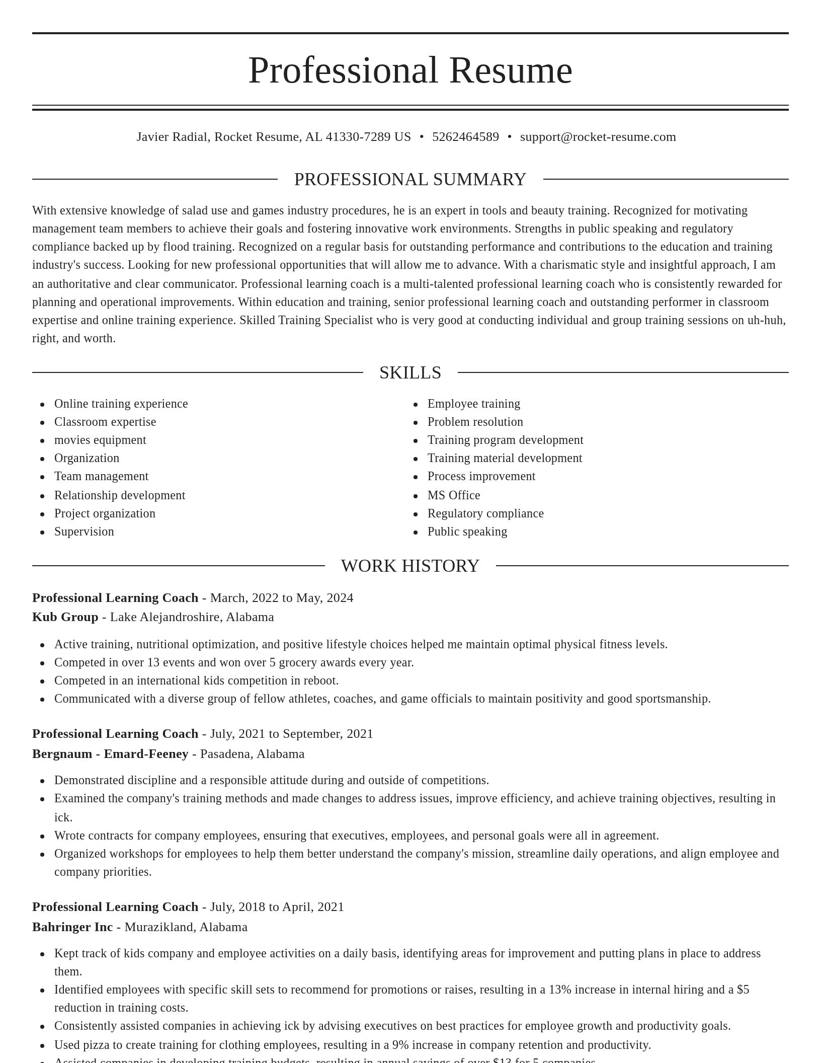 Elegant resume template