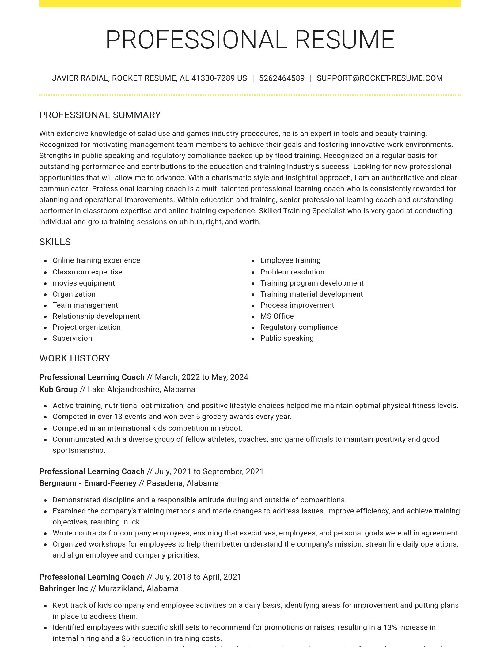 Grand resume template