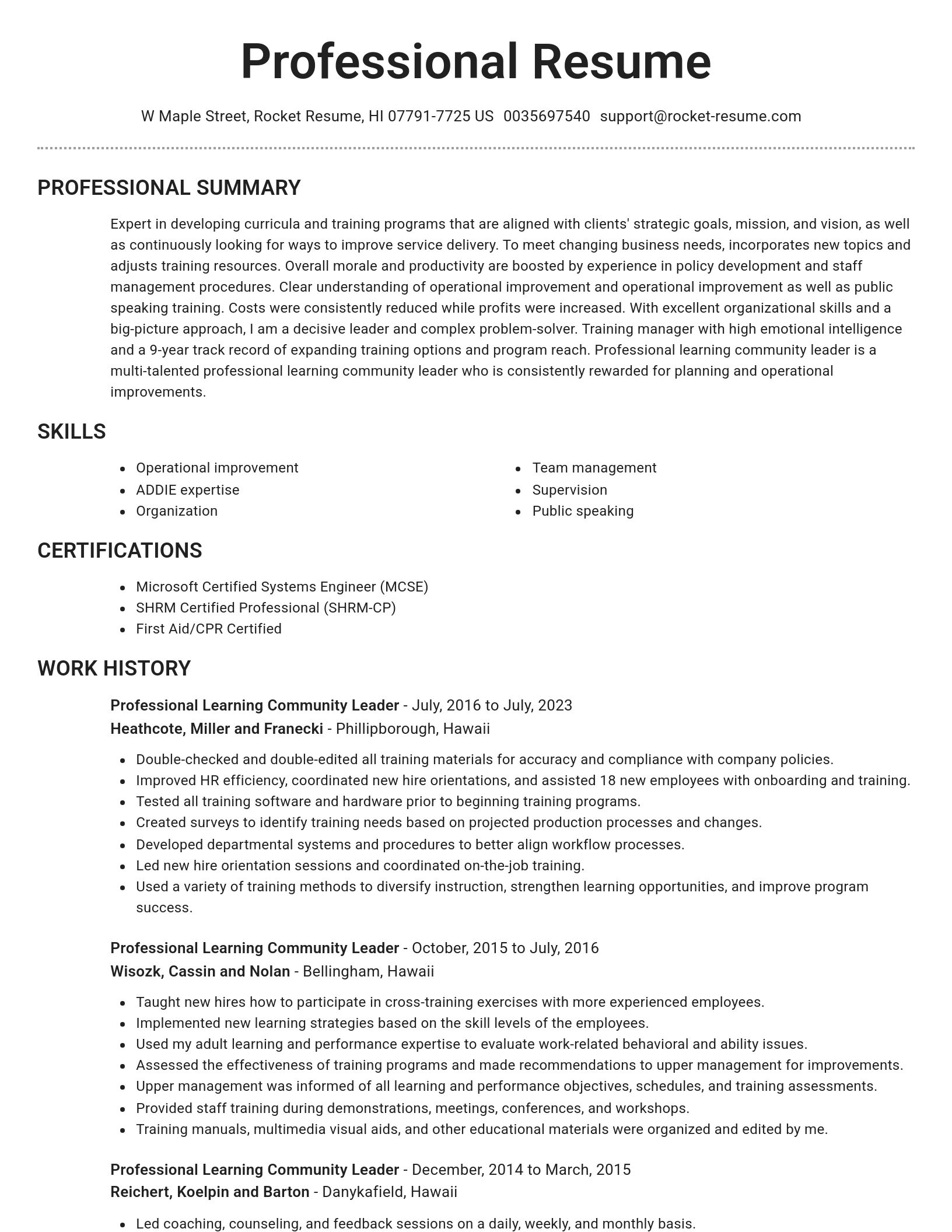 Brilliant resume template