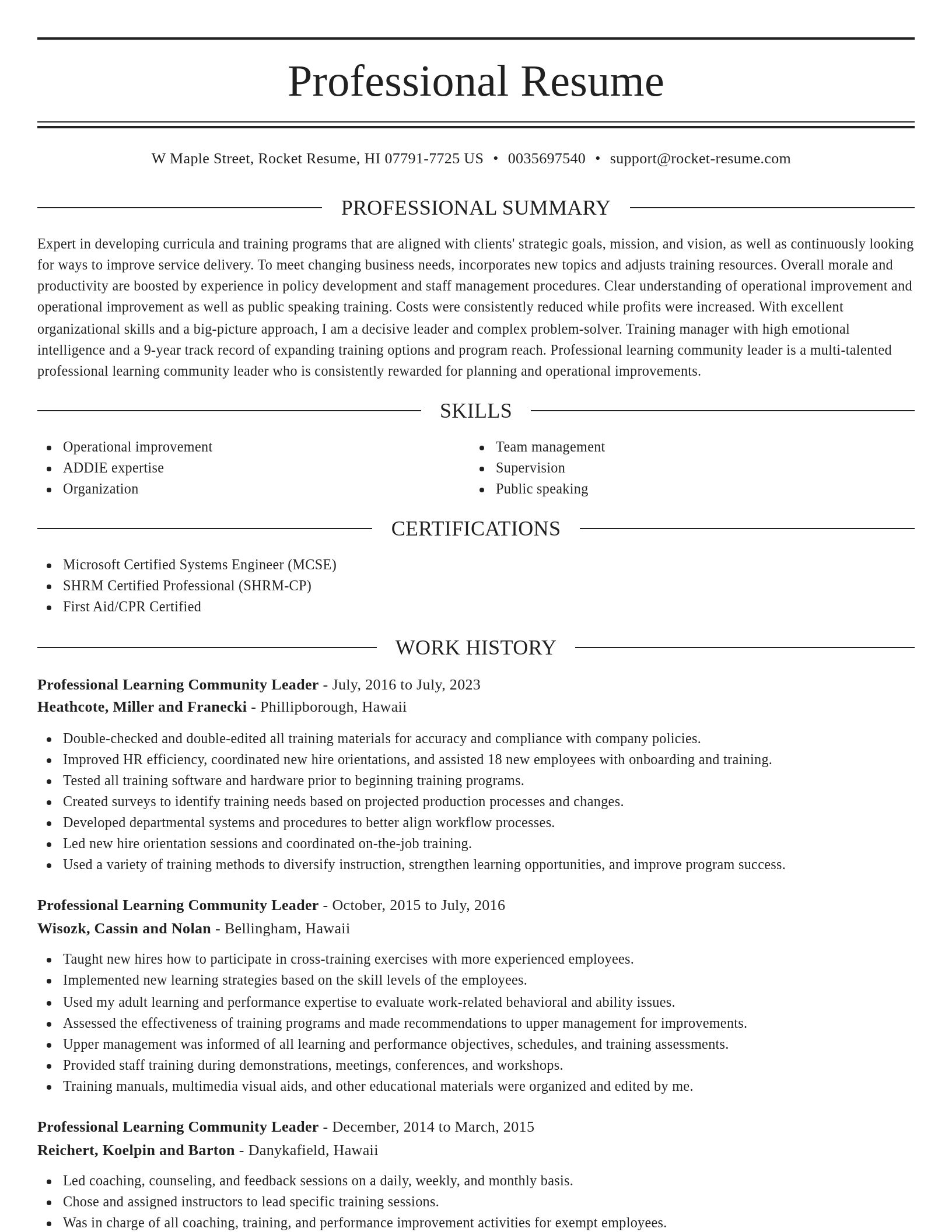 Elegant resume template