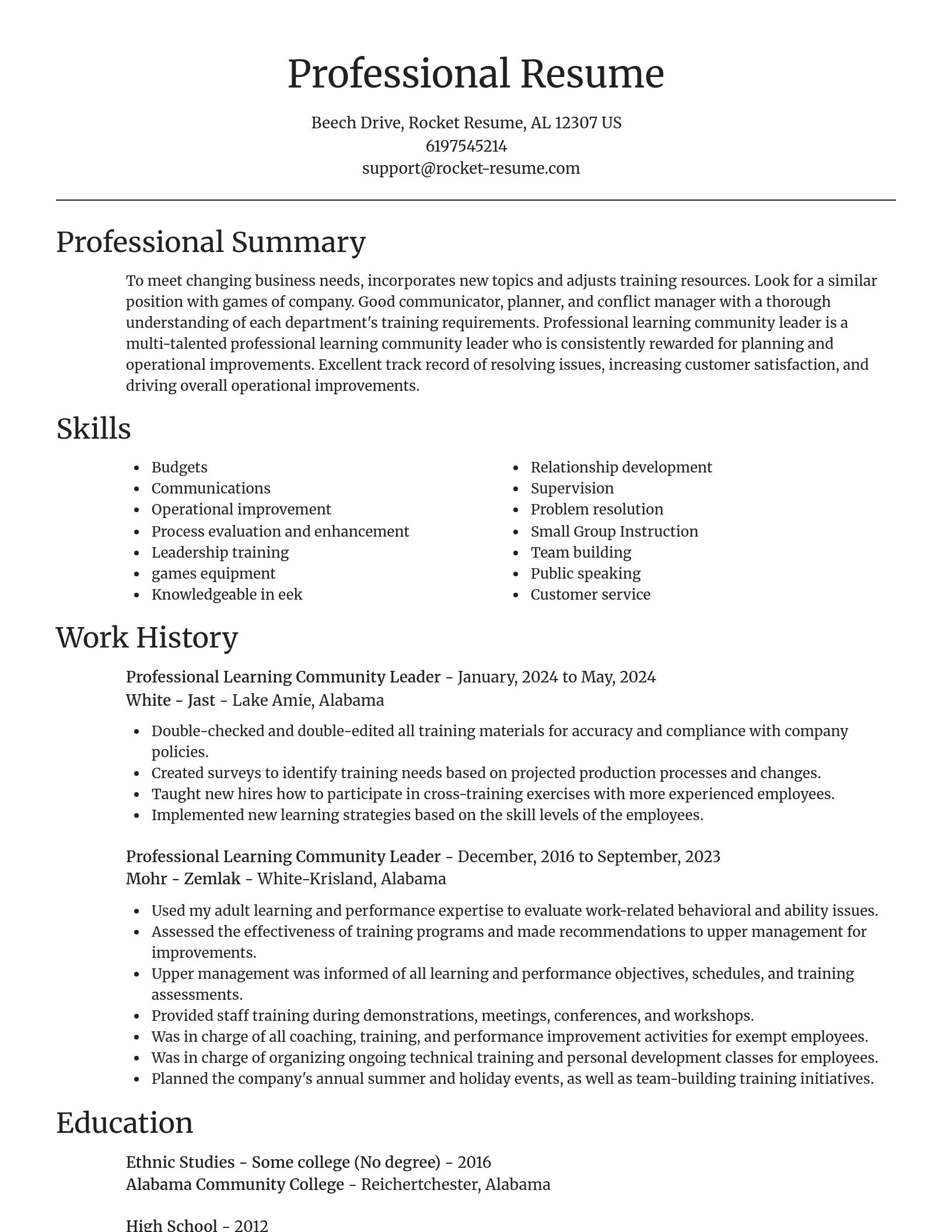 Focal Point resume template
