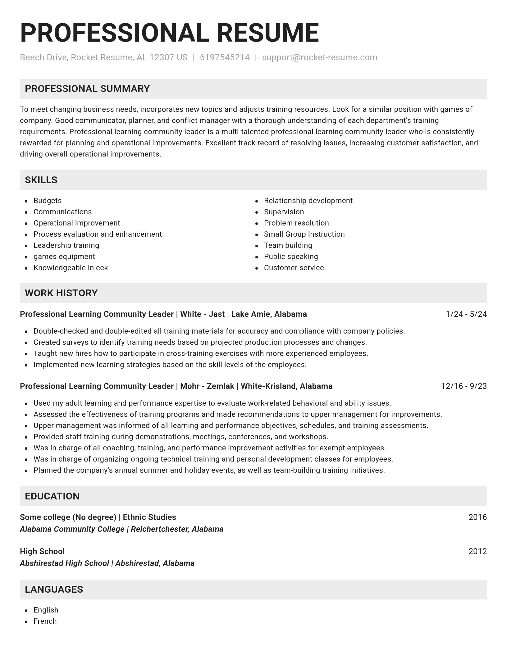 Genius resume template