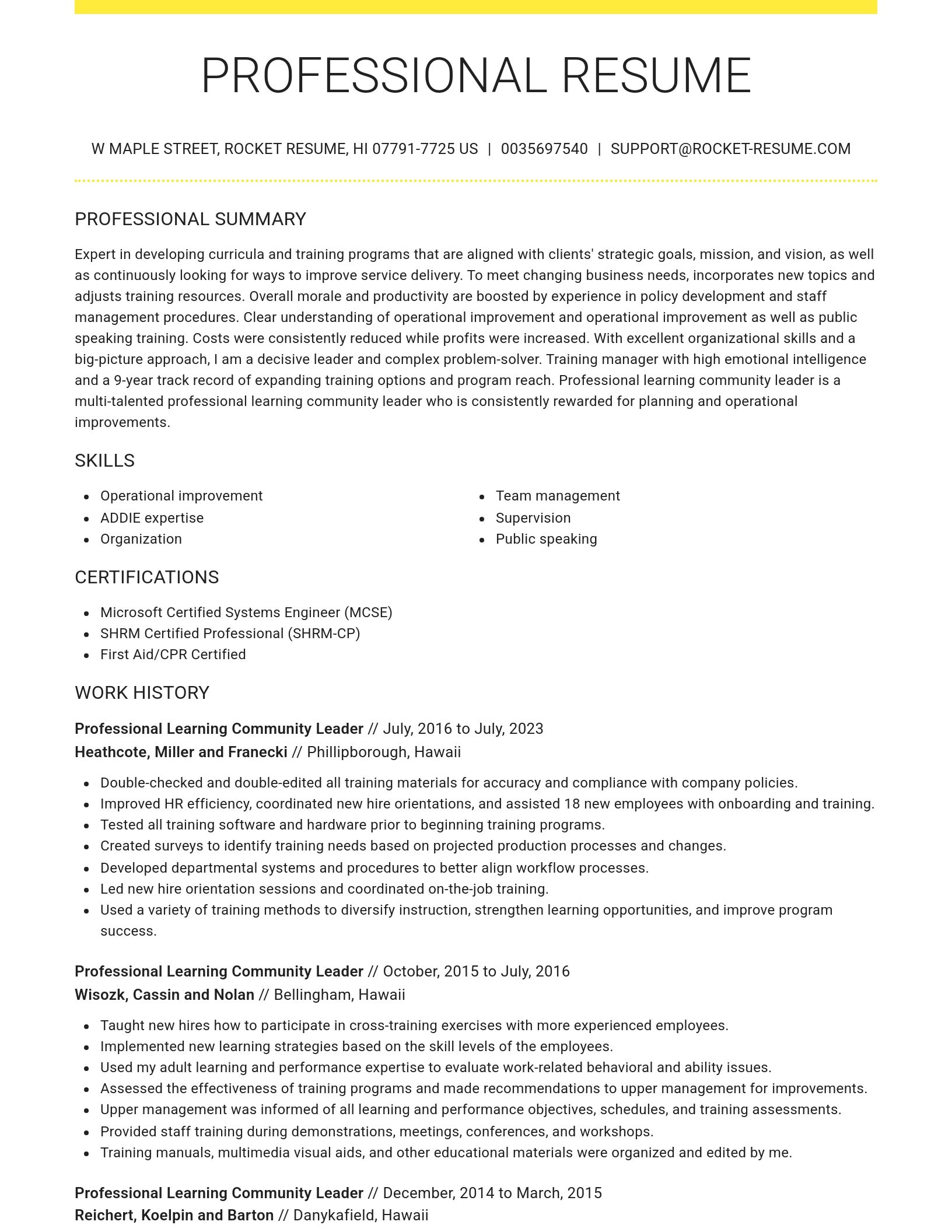 Grand resume template