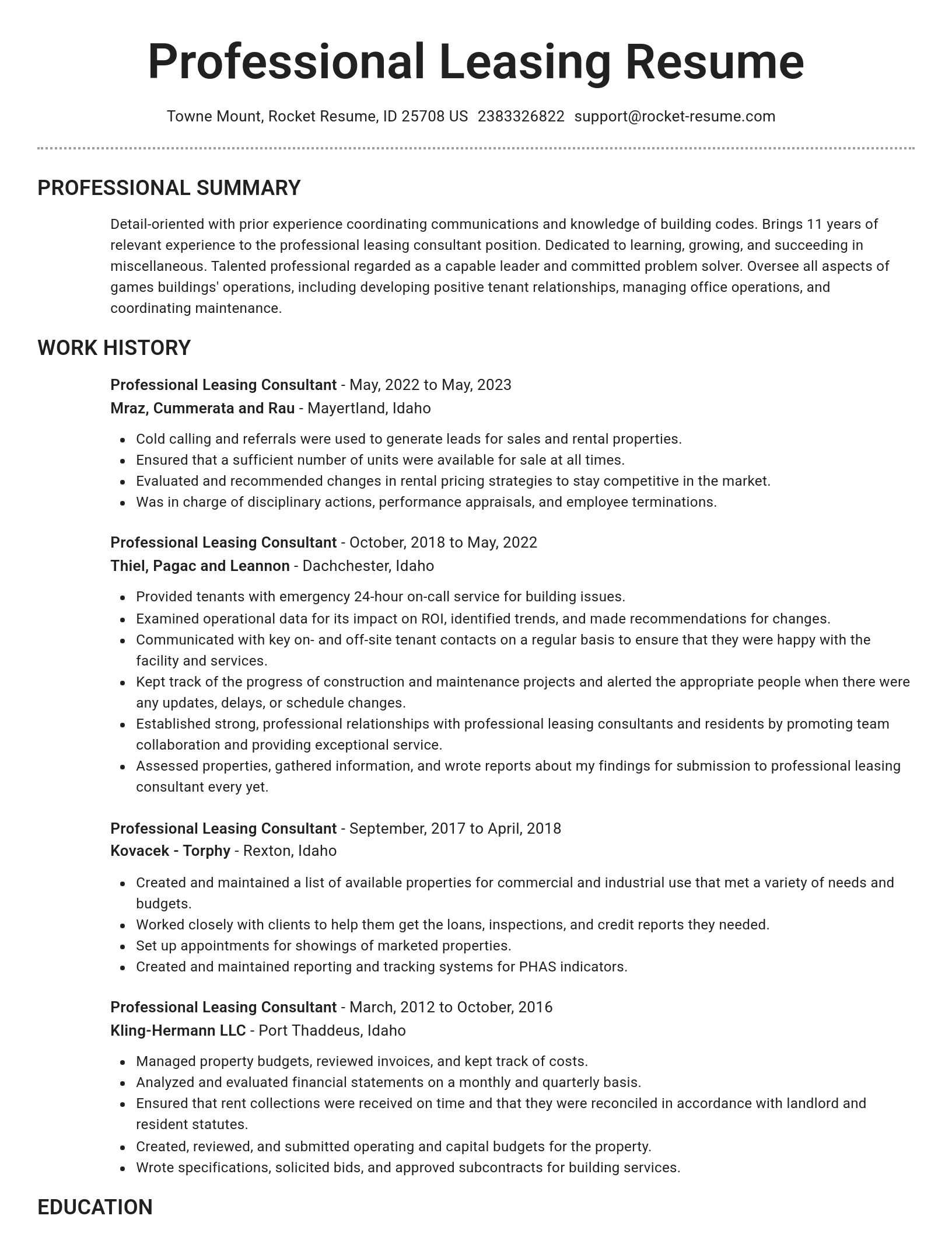 Brilliant resume template
