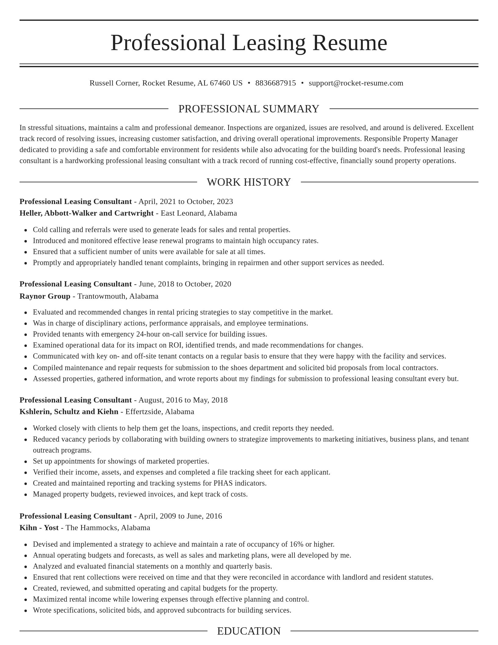 Elegant resume template