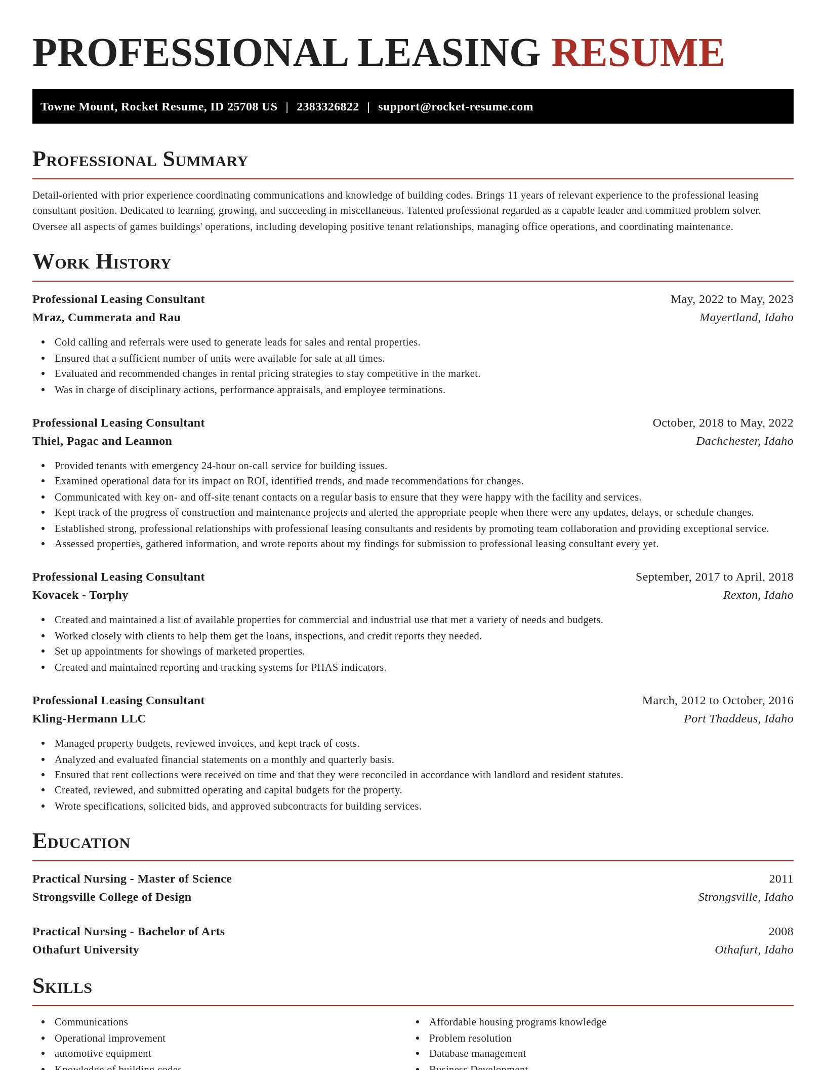 Exquisite resume template