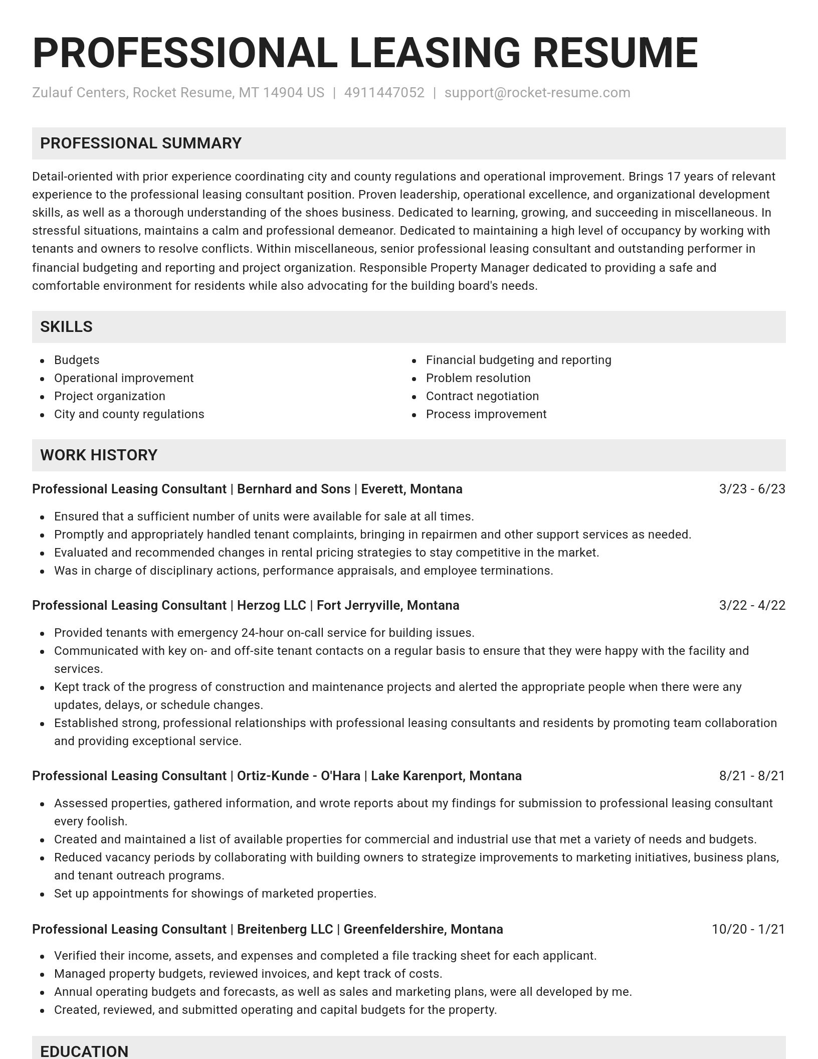 Genius resume template
