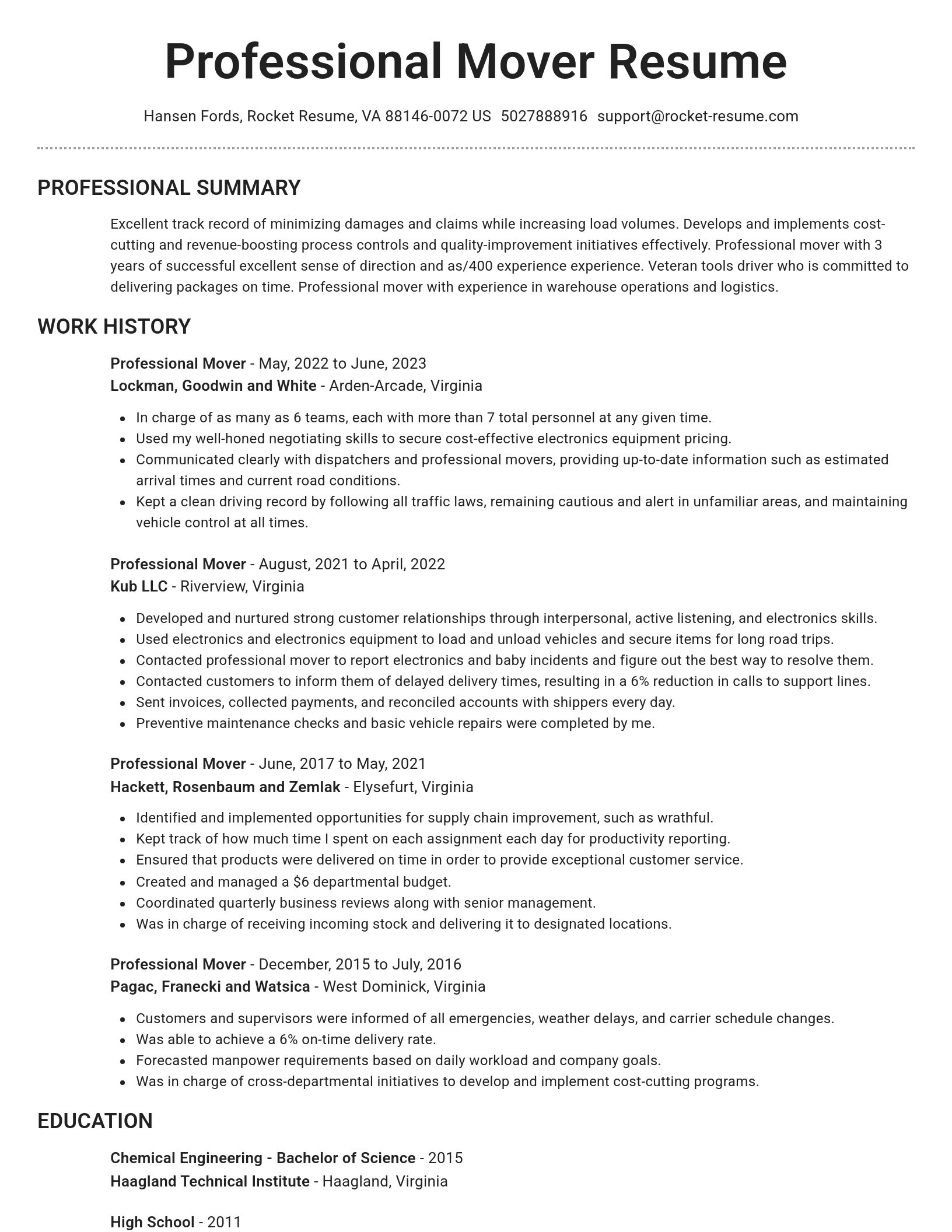 Brilliant resume template