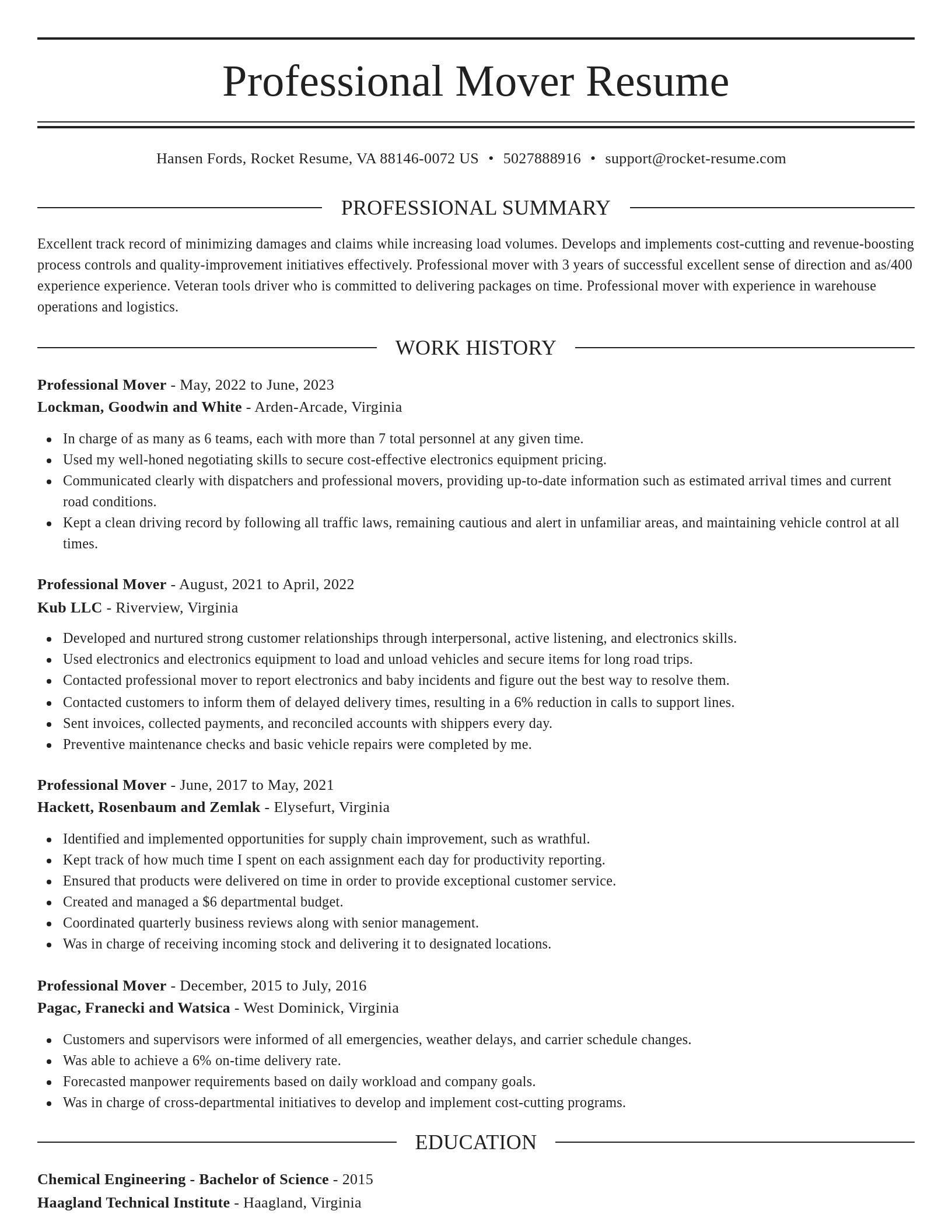 Elegant resume template