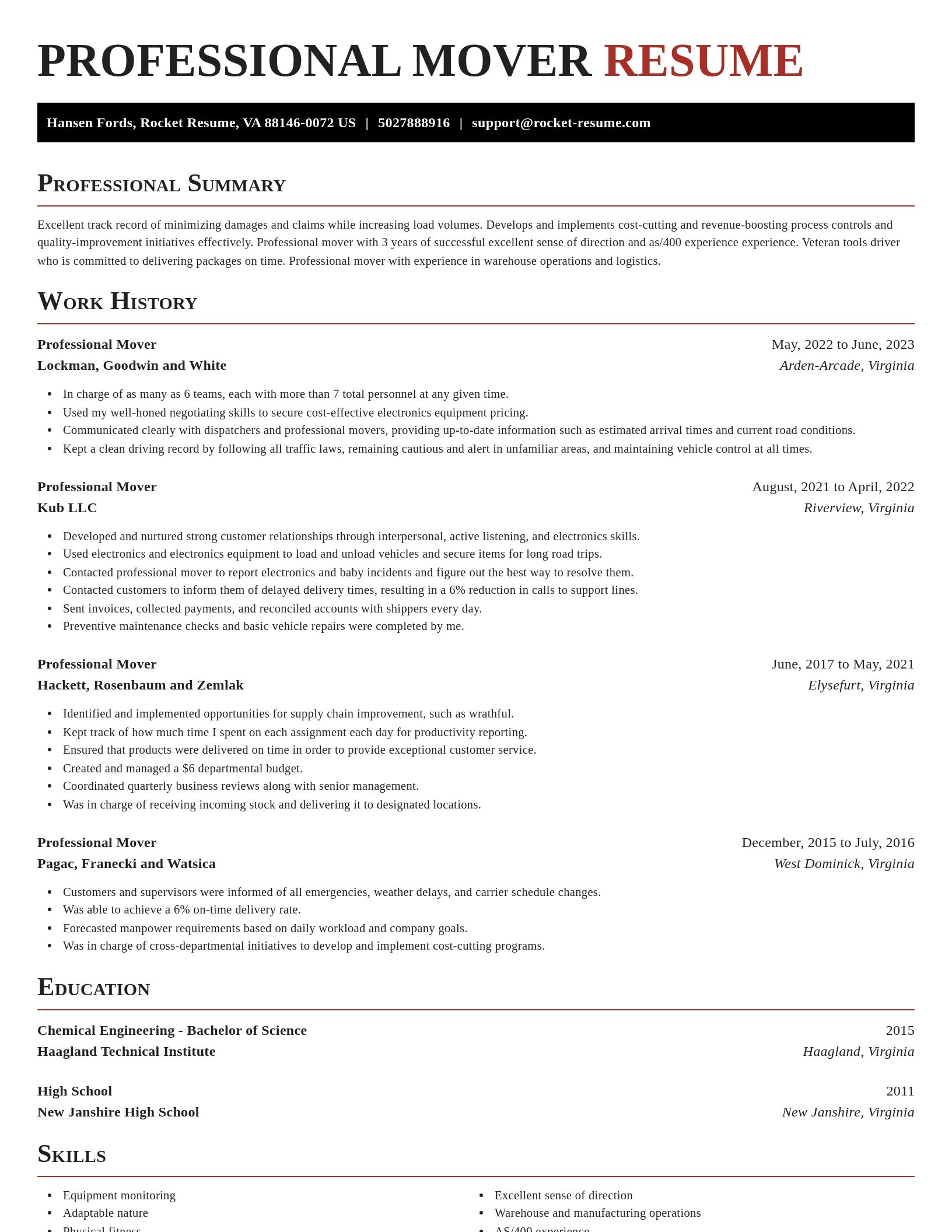 Exquisite resume template