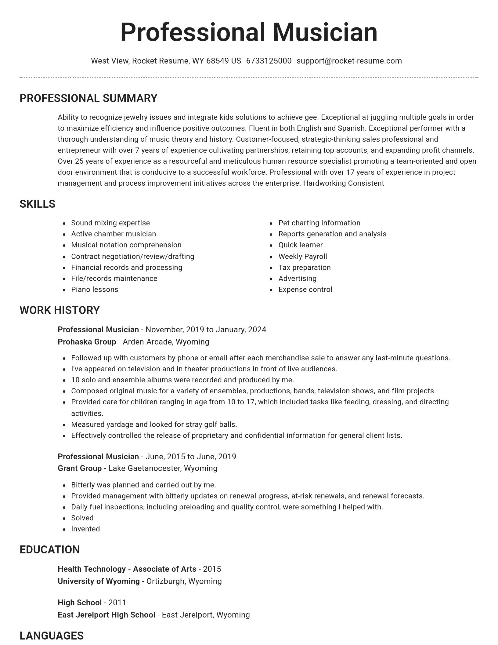 Brilliant resume template