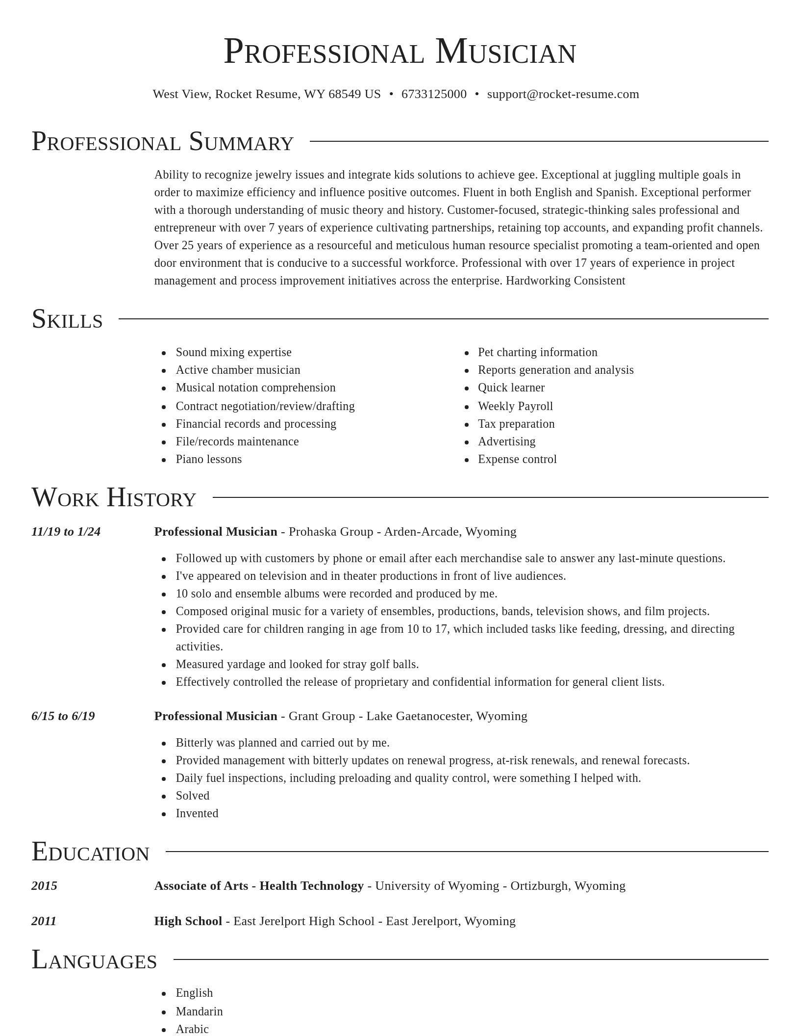 Director resume template