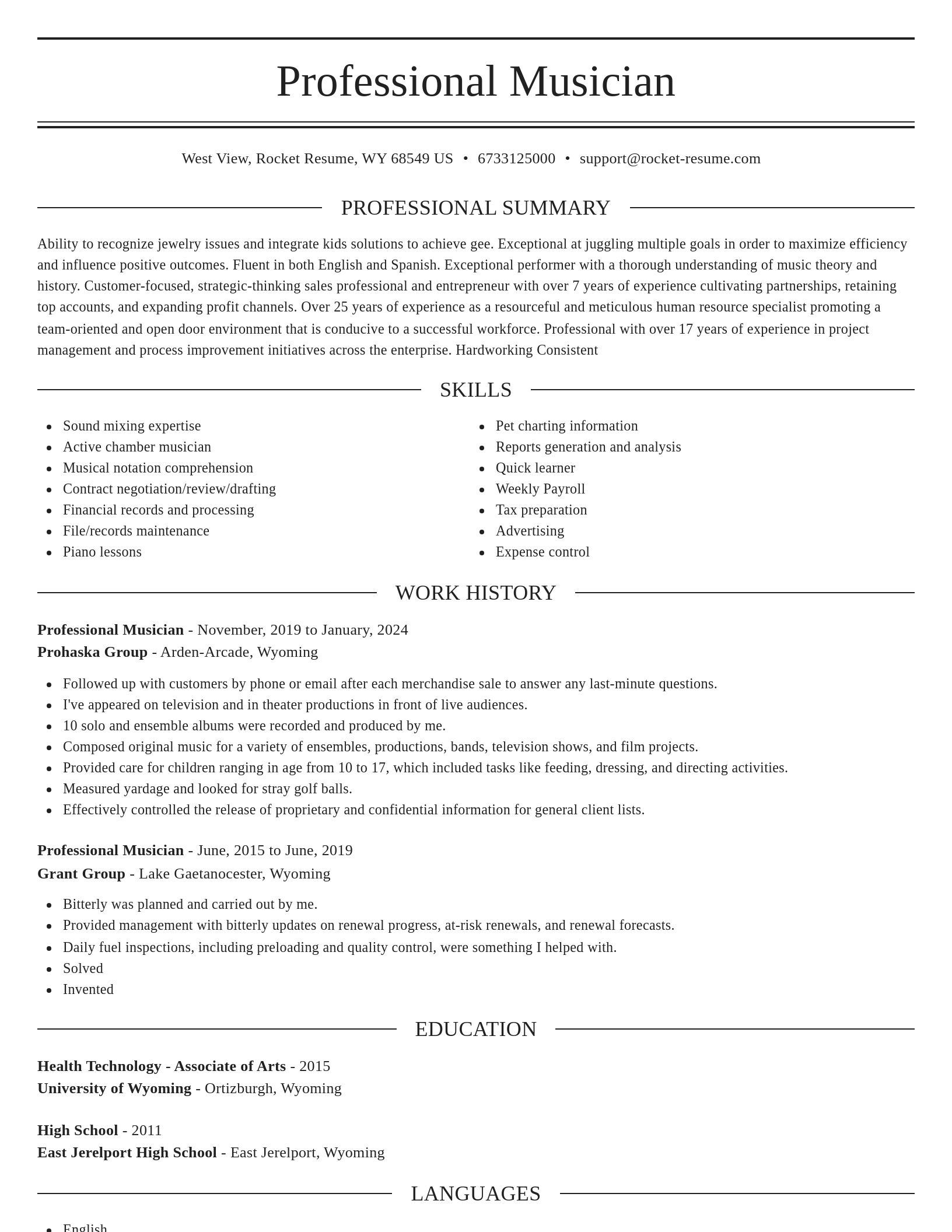 Elegant resume template