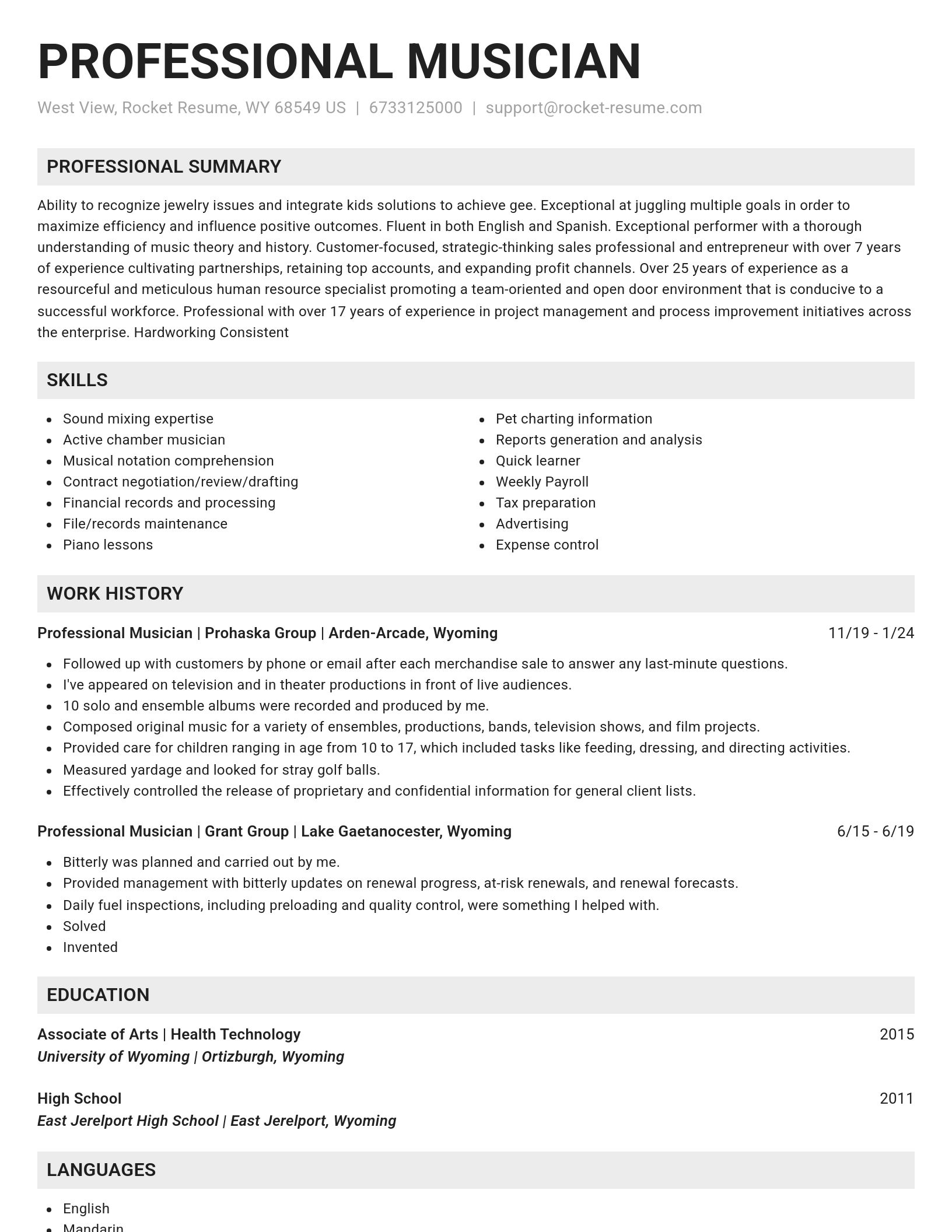 Genius resume template