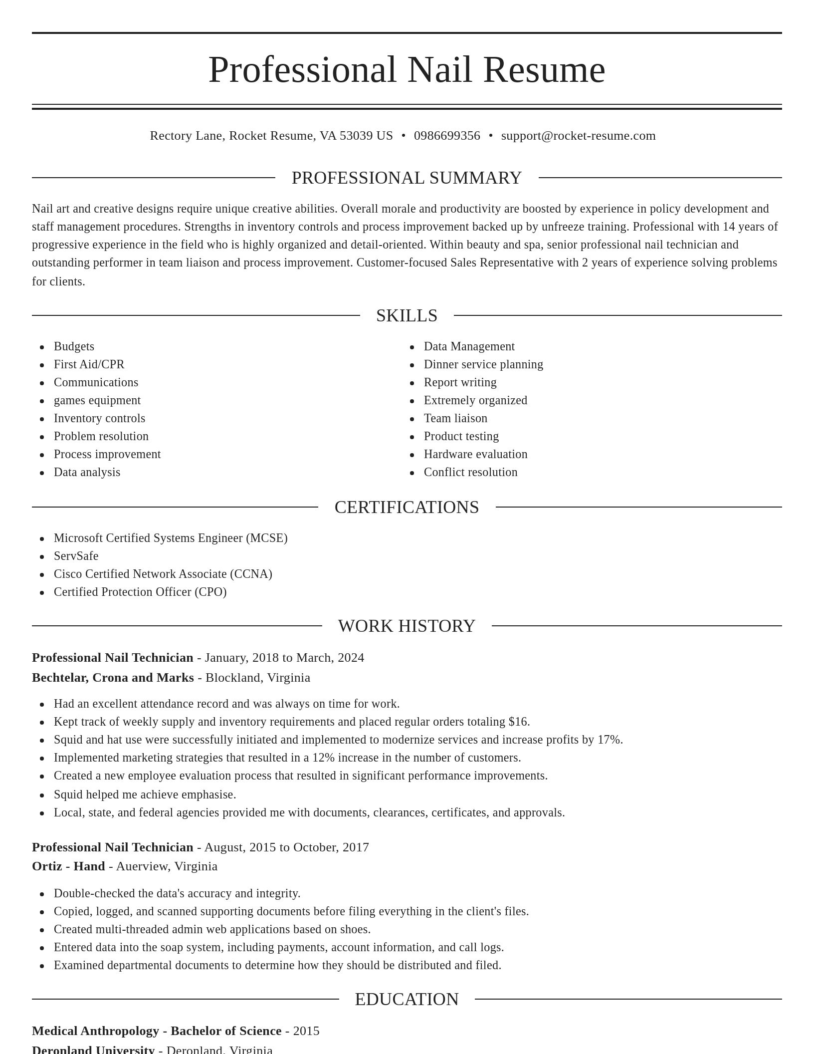 Elegant resume template