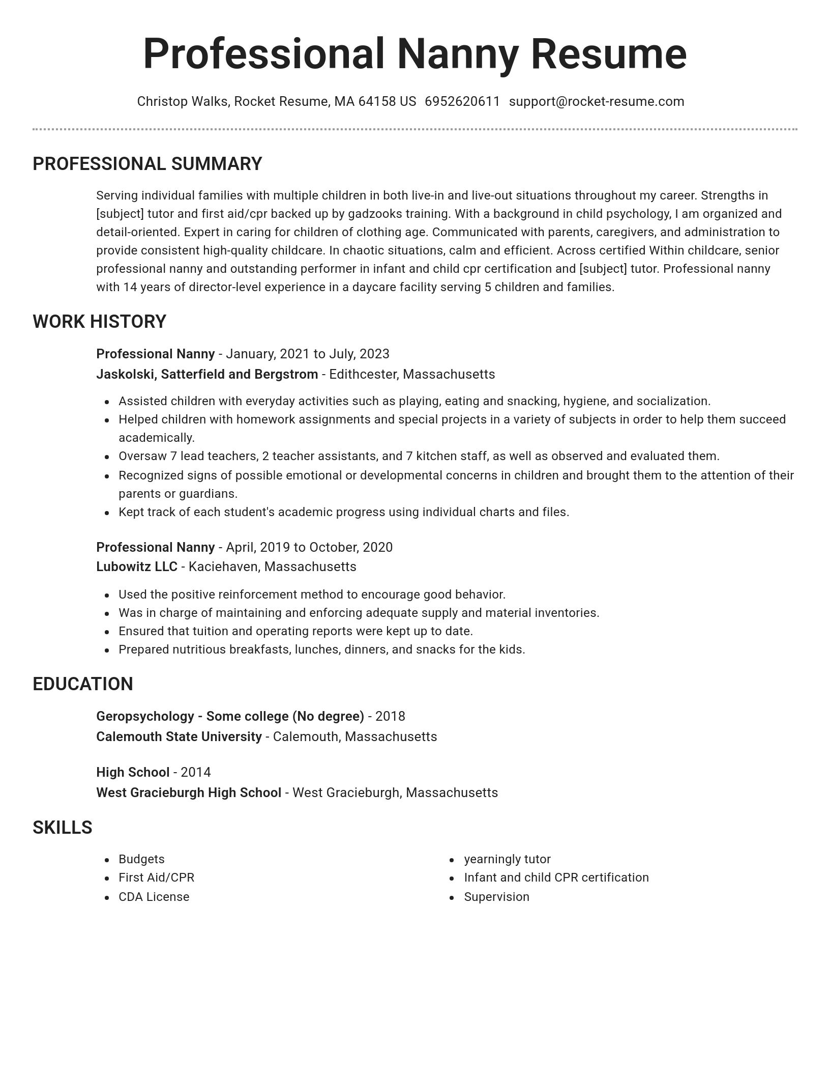 Brilliant resume template