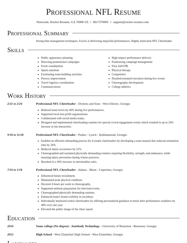 Director resume template