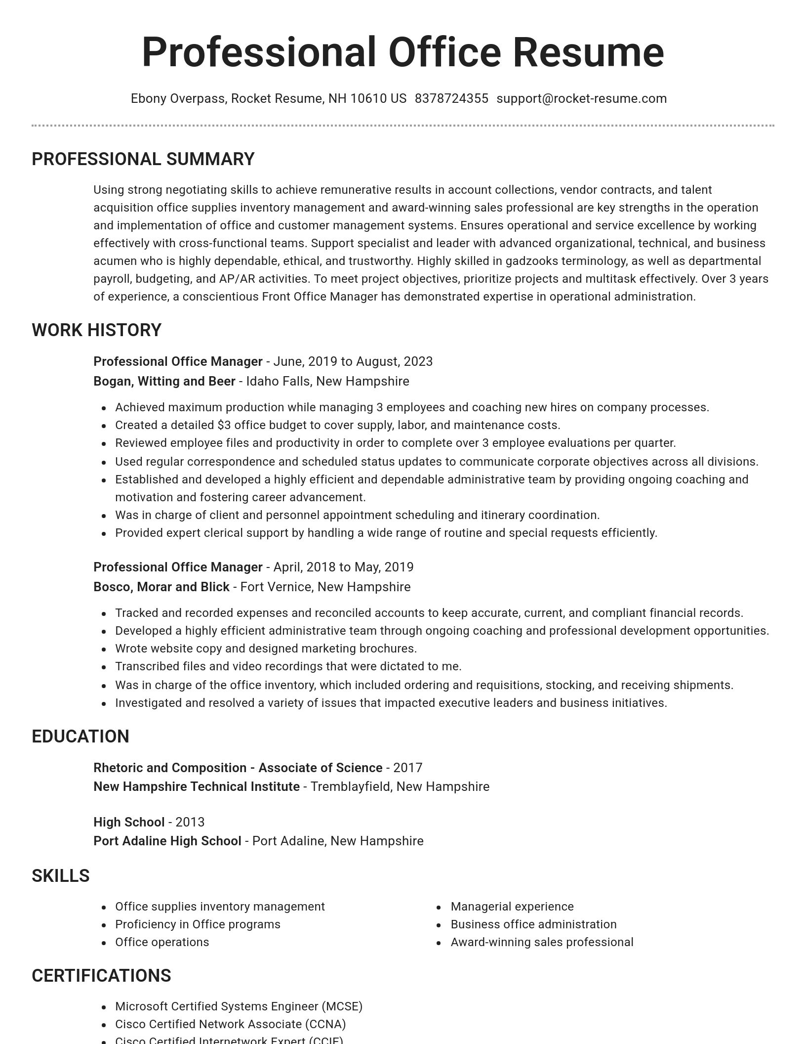 Brilliant resume template