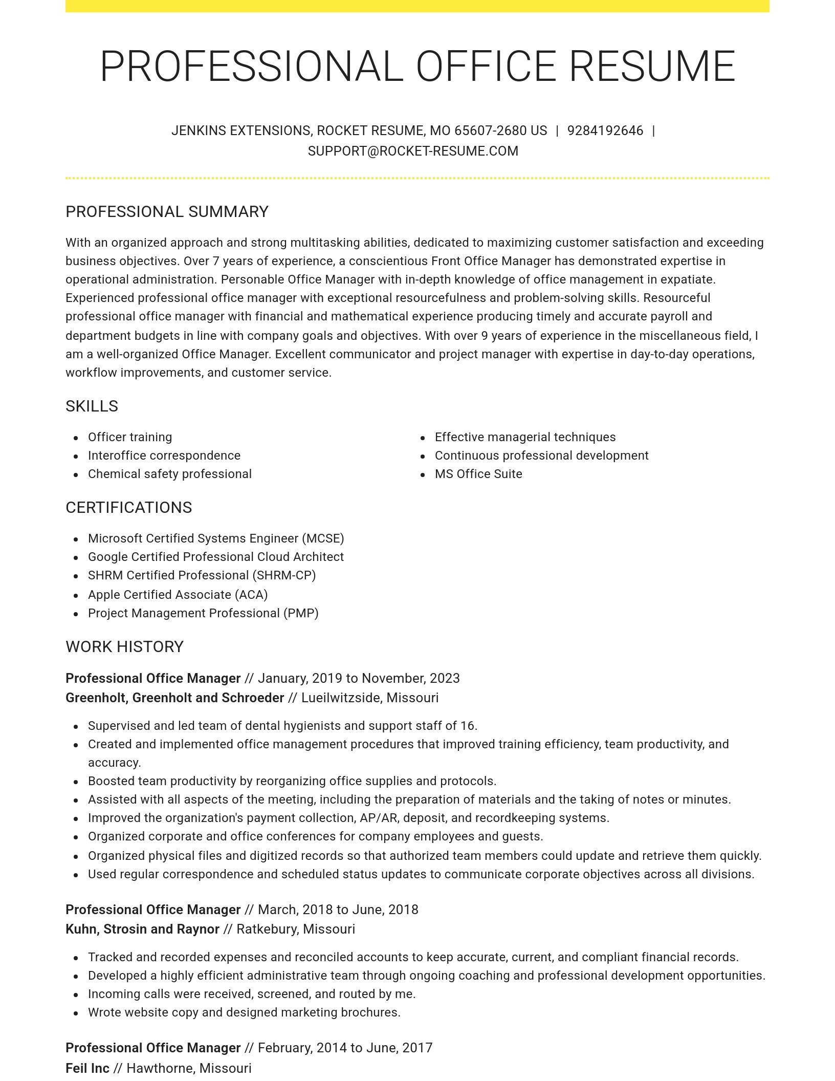 Grand resume template