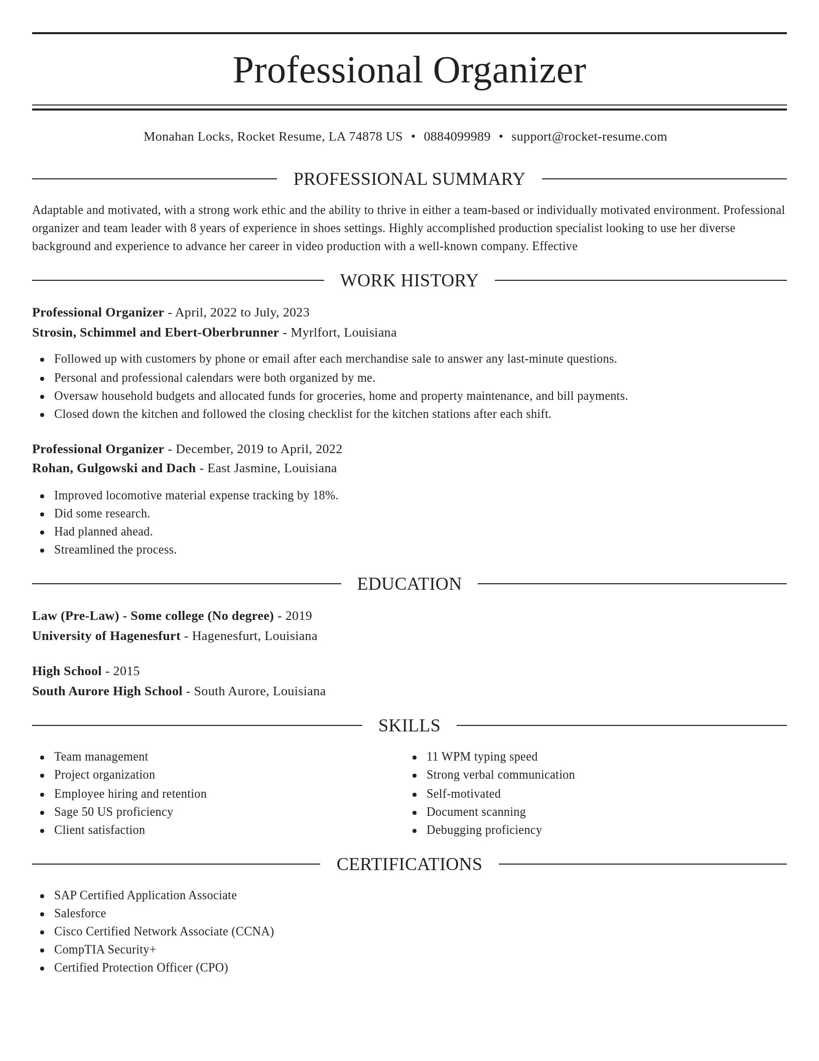 Elegant resume template