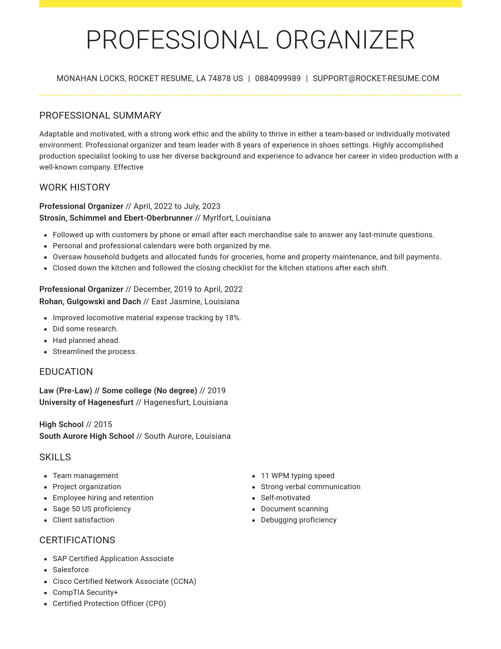 Grand resume template