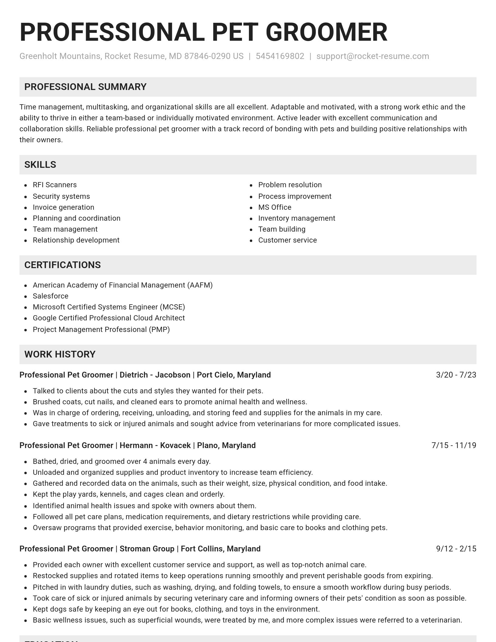 Genius resume template