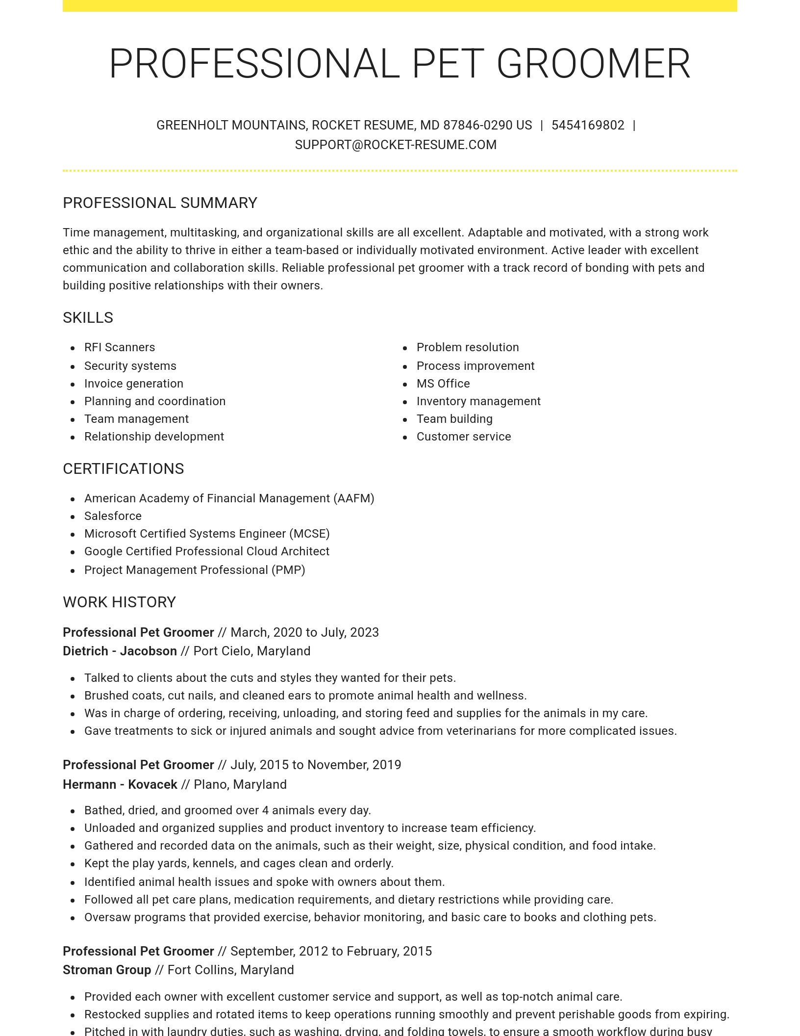 Grand resume template
