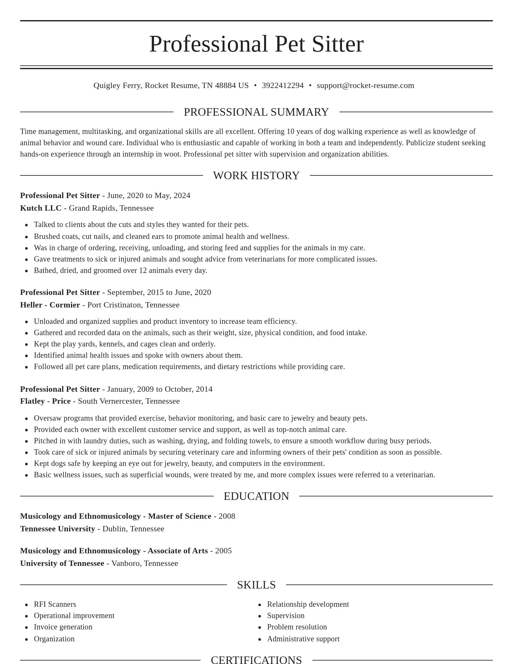 Elegant resume template